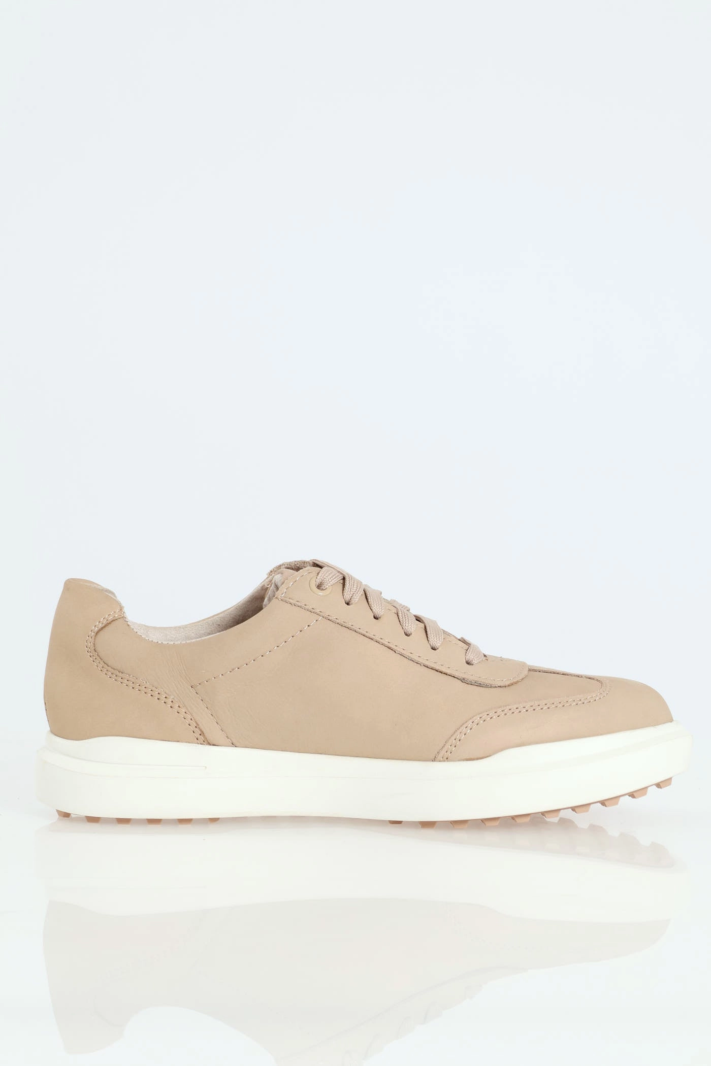 Odor Control Treatment Panelled T-Toe Lace Up Sneaker - Sand
