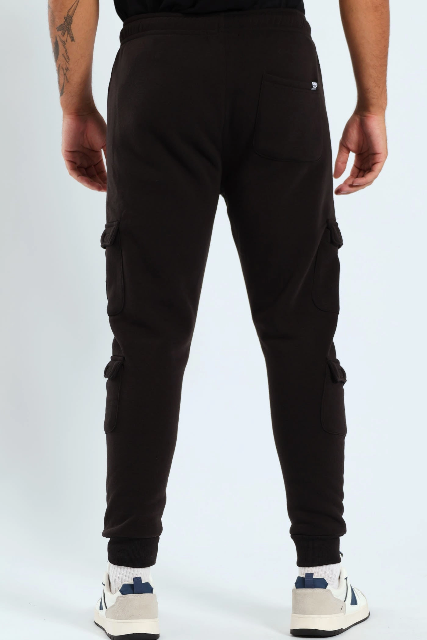 Active Comfort Fit Effortless Style Patch Fleece Joggrer - Black