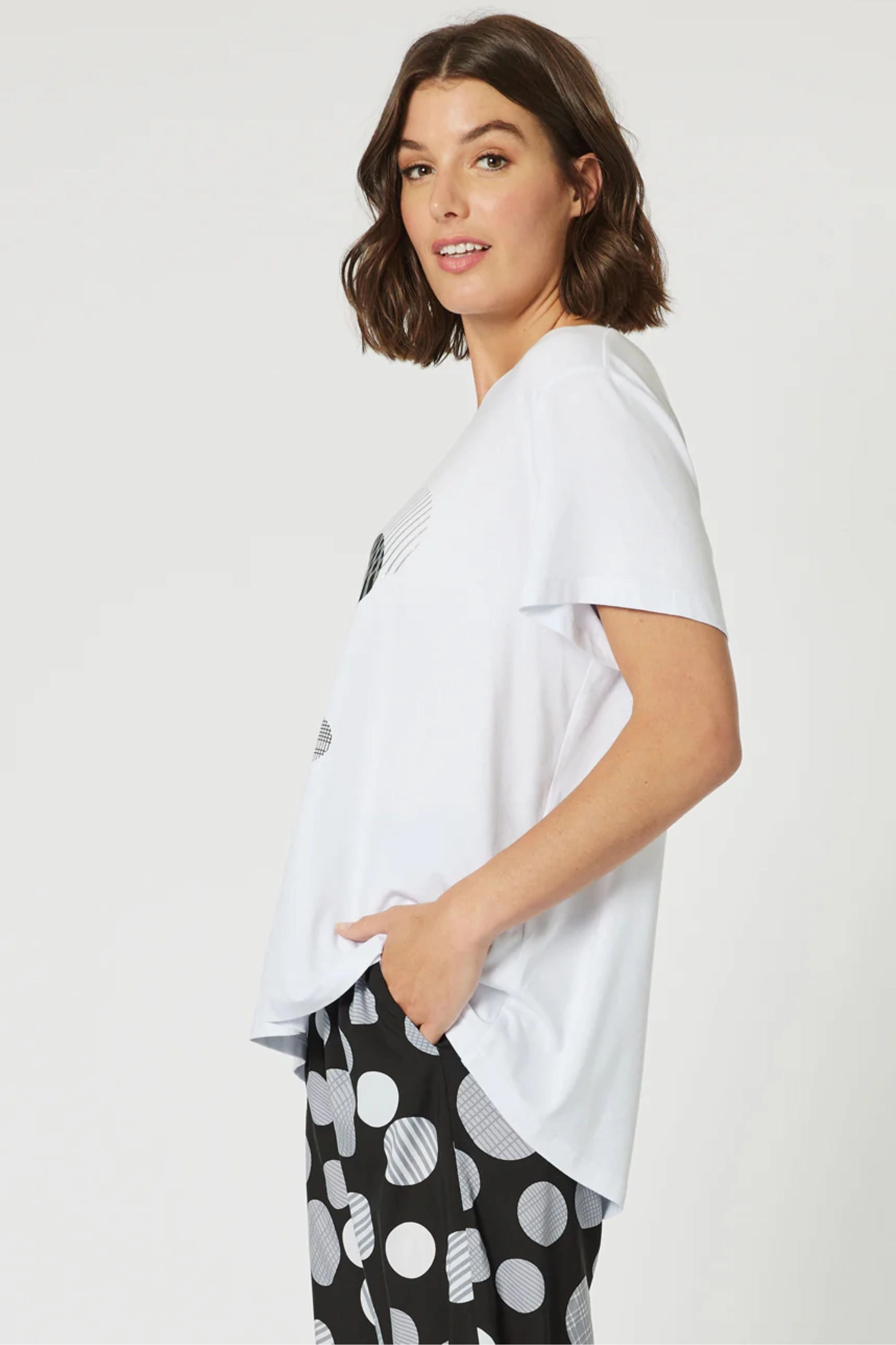 Anti Odor Treatment Playful Prints ECLIPSE TEE - 45853C