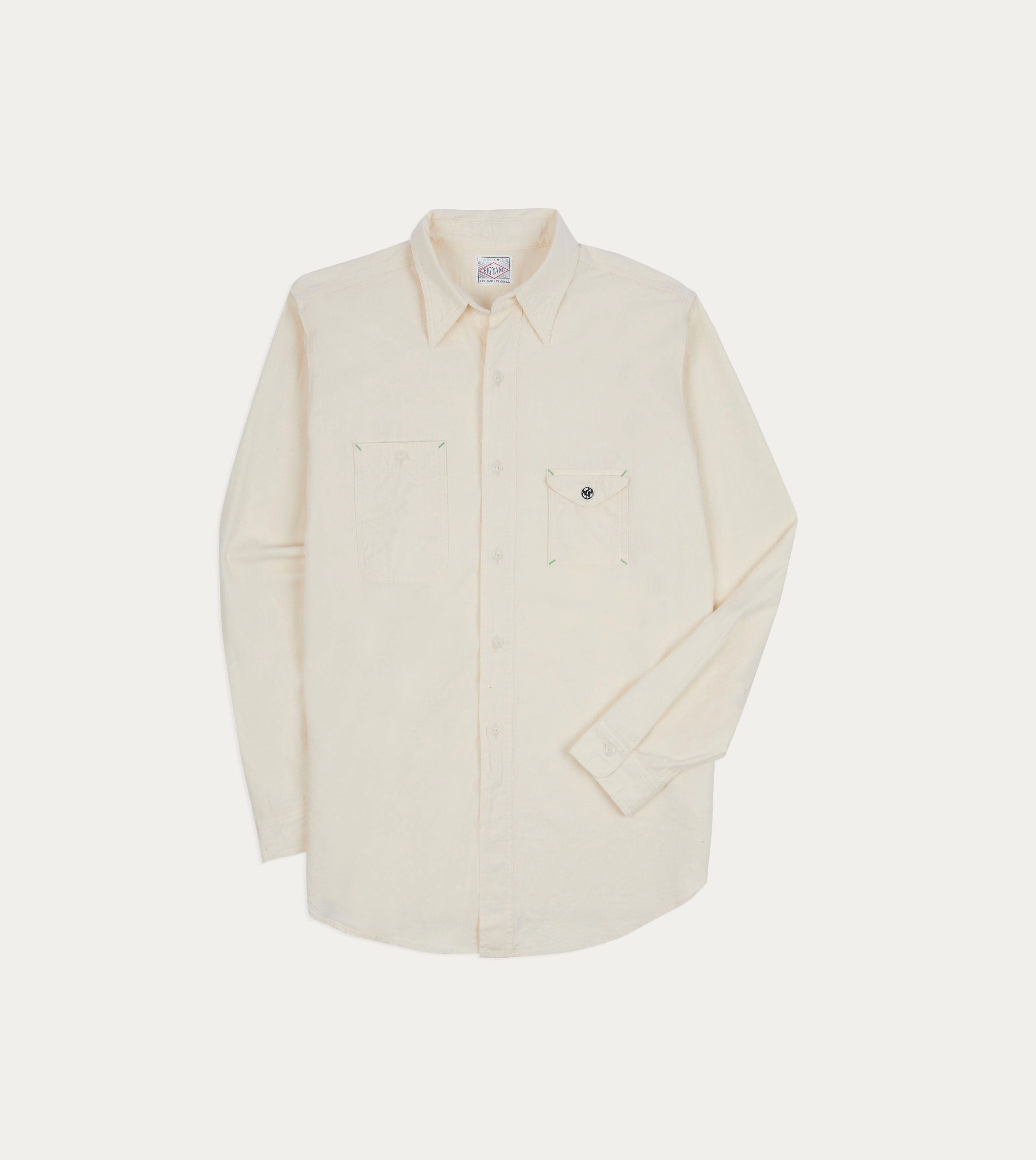 Big Yank '1935' Ecru Chambray Shirt Comfort Stretch