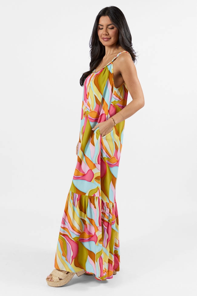 Happy Scent Painting The Sky Multi Print Maxi Dress FINAL SALE
