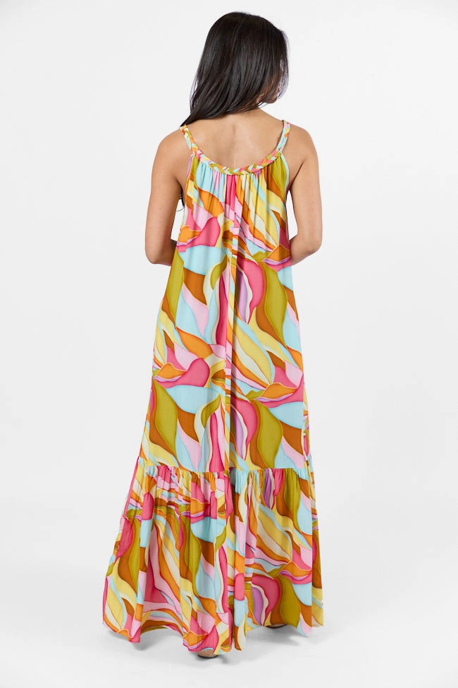 Lightweight Smart Tones Painting The Sky Multi Print Maxi Dress FINAL SALE