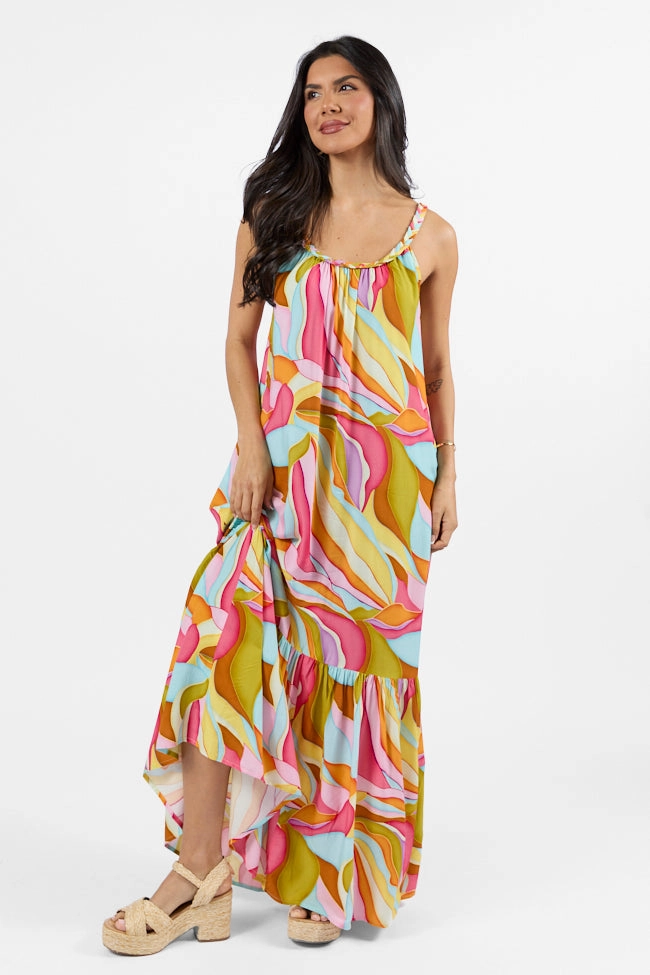 Quick Outfit Sweet Mood Painting The Sky Multi Print Maxi Dress FINAL SALE
