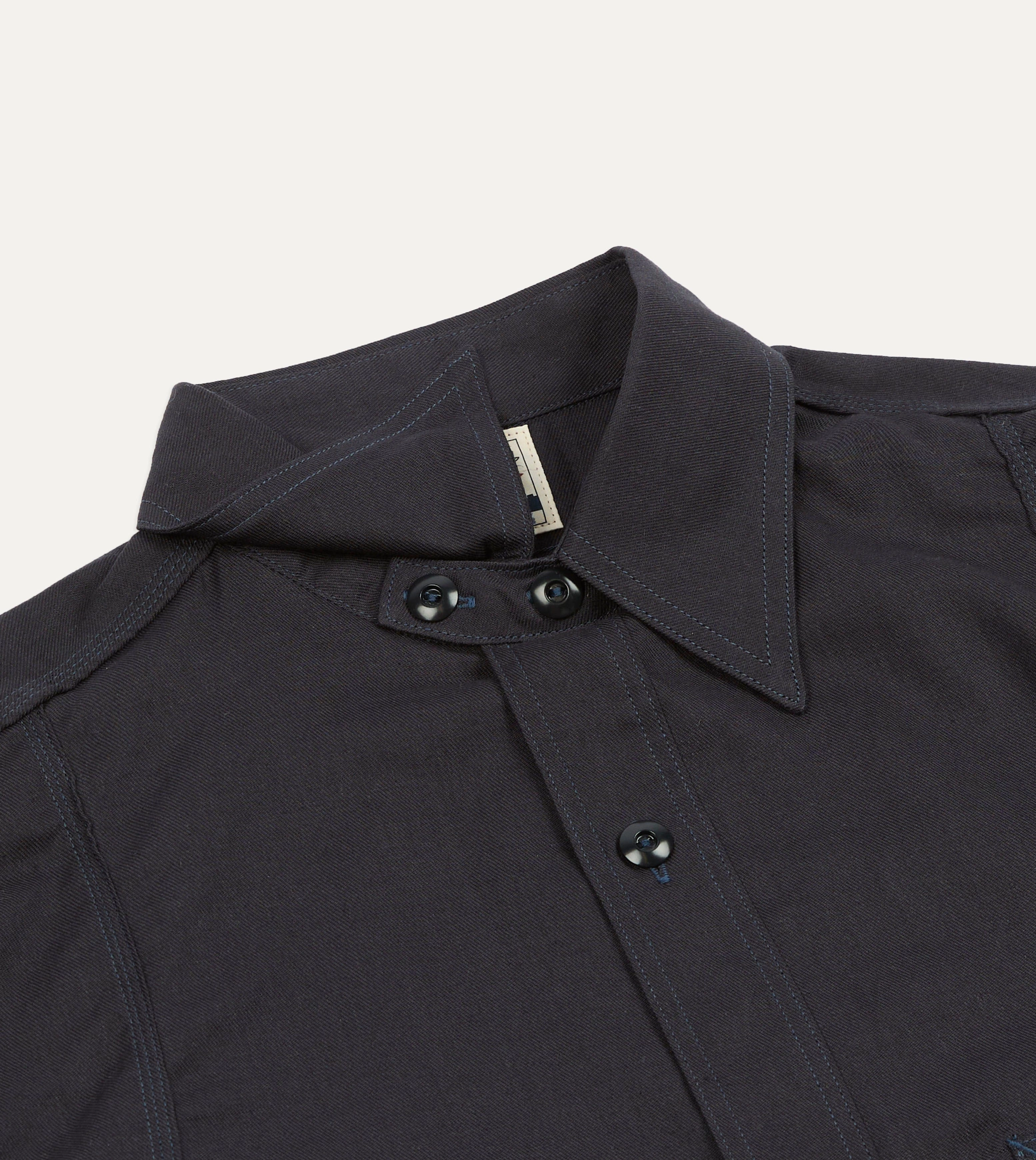 Big Yank '1920' Indigo Cotton-Linen Twill Flyer Shirt Quick Dry Construction