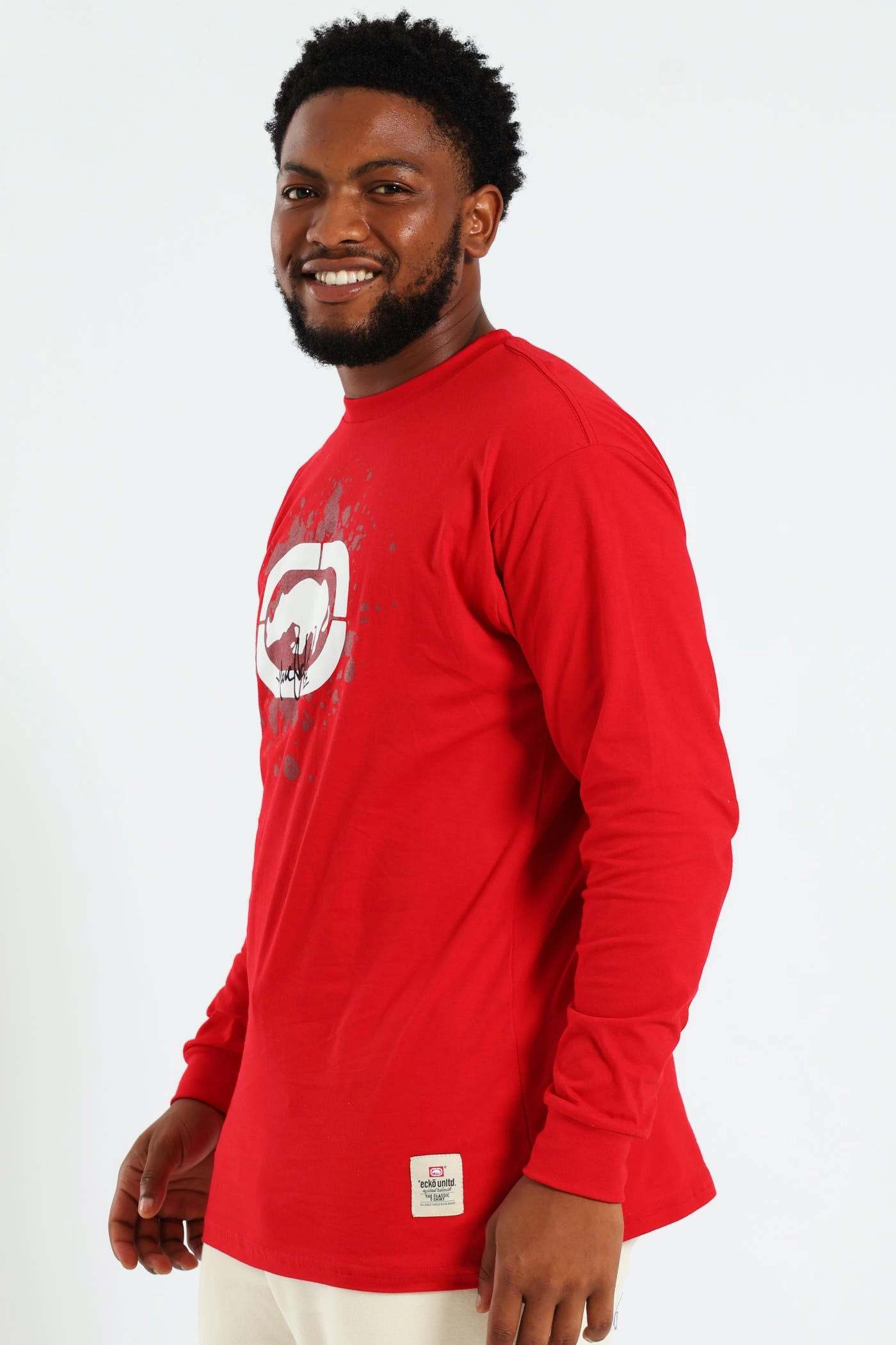 Splatter Long Sleeve Tee - Red School spirit