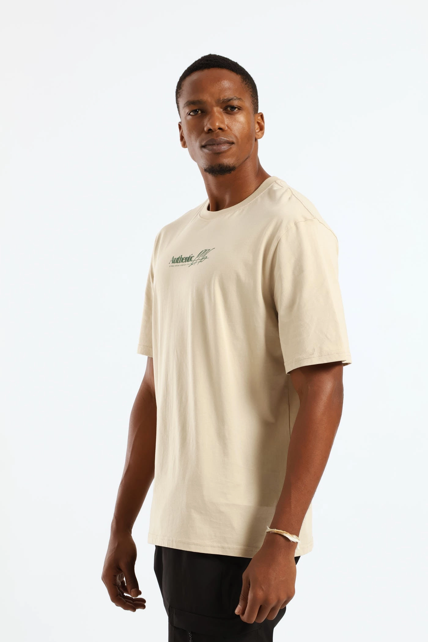 Best Seller Photo Topographic Mt Front & Back Tee - Taupe