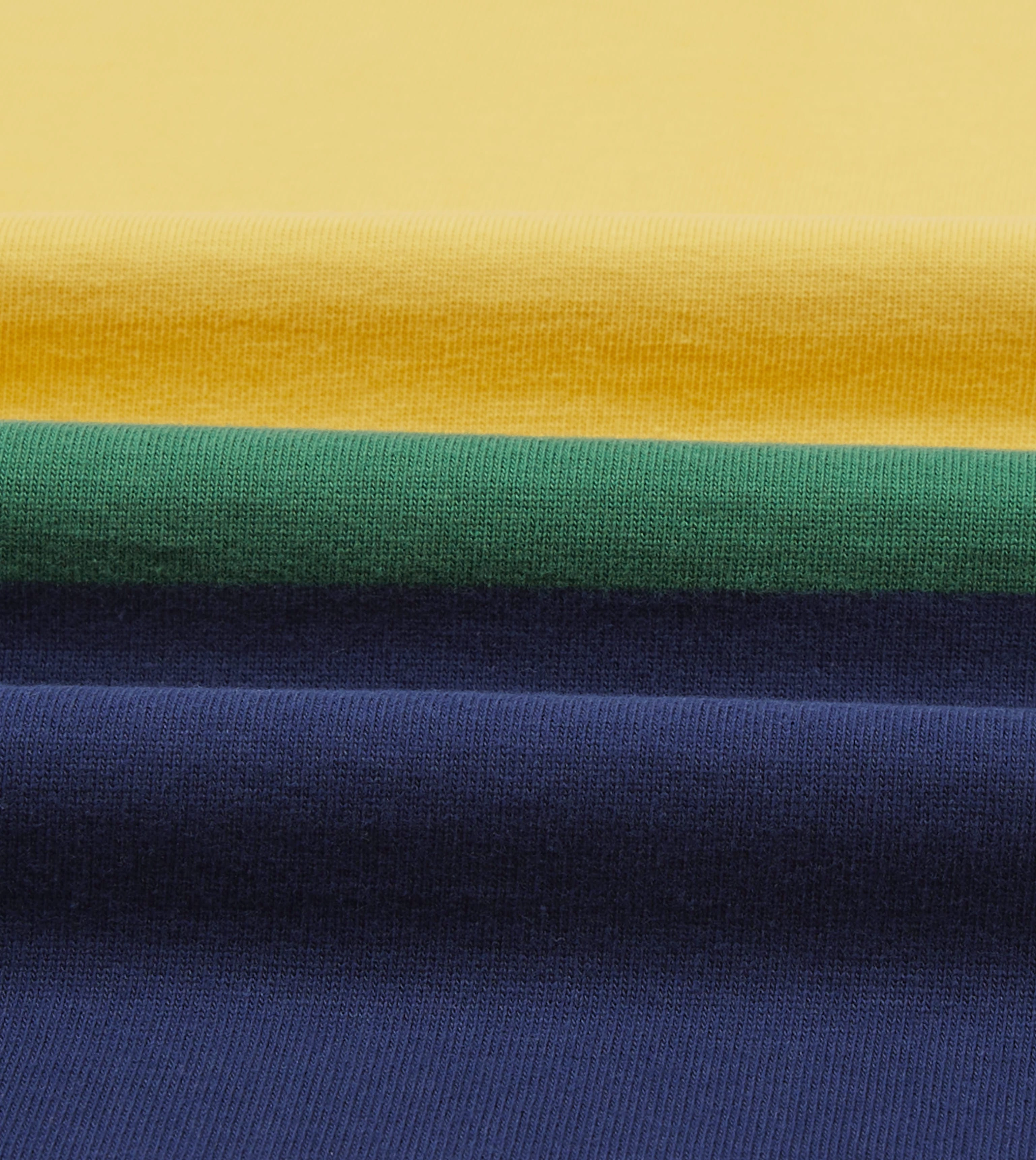 Pink, Green, Yellow and Navy Multi Stripe Cotton Rugby Shirt Runway Inspired