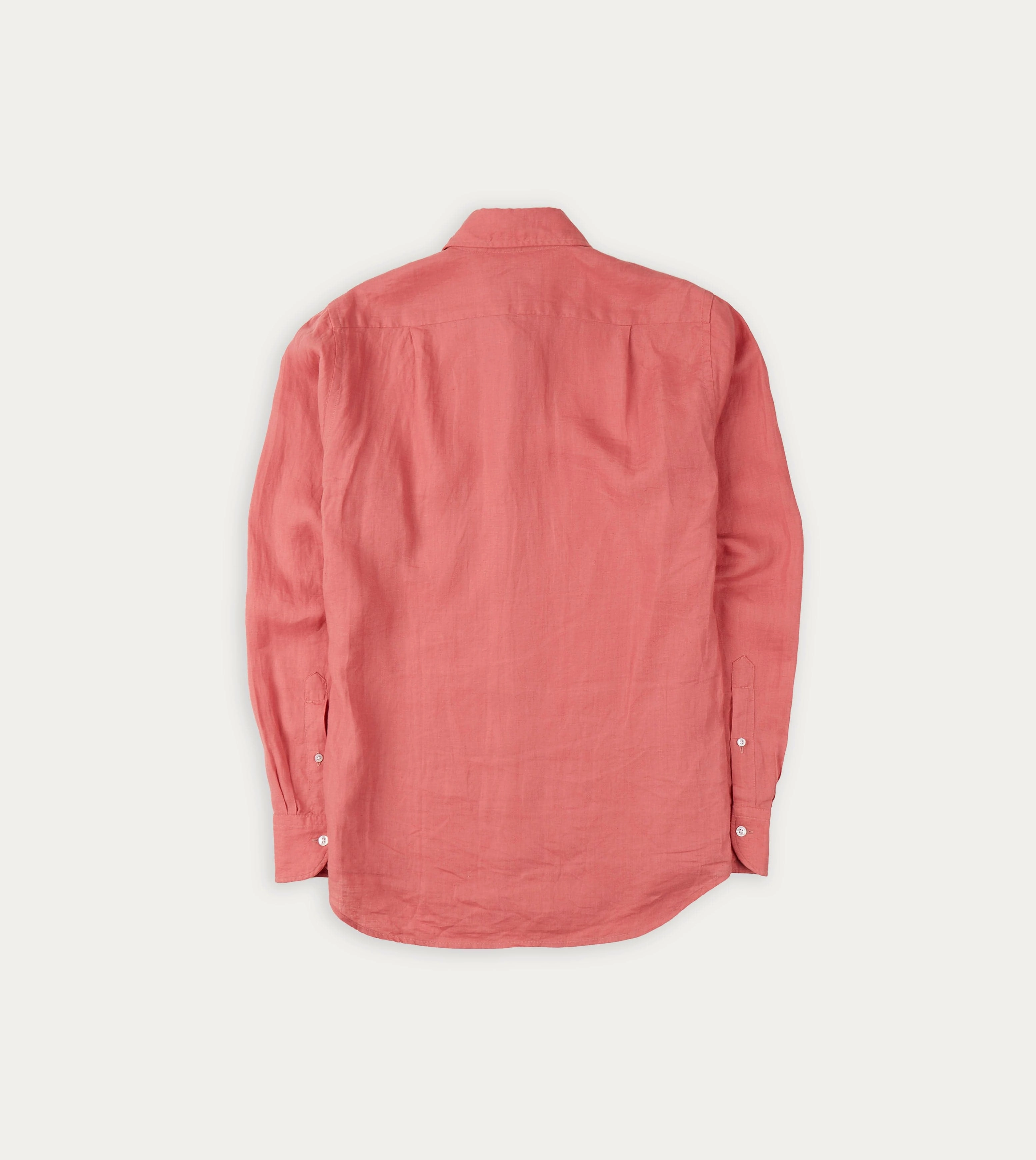 Eco-Friendly Fabric Pink Linen Spread Collar Shirt