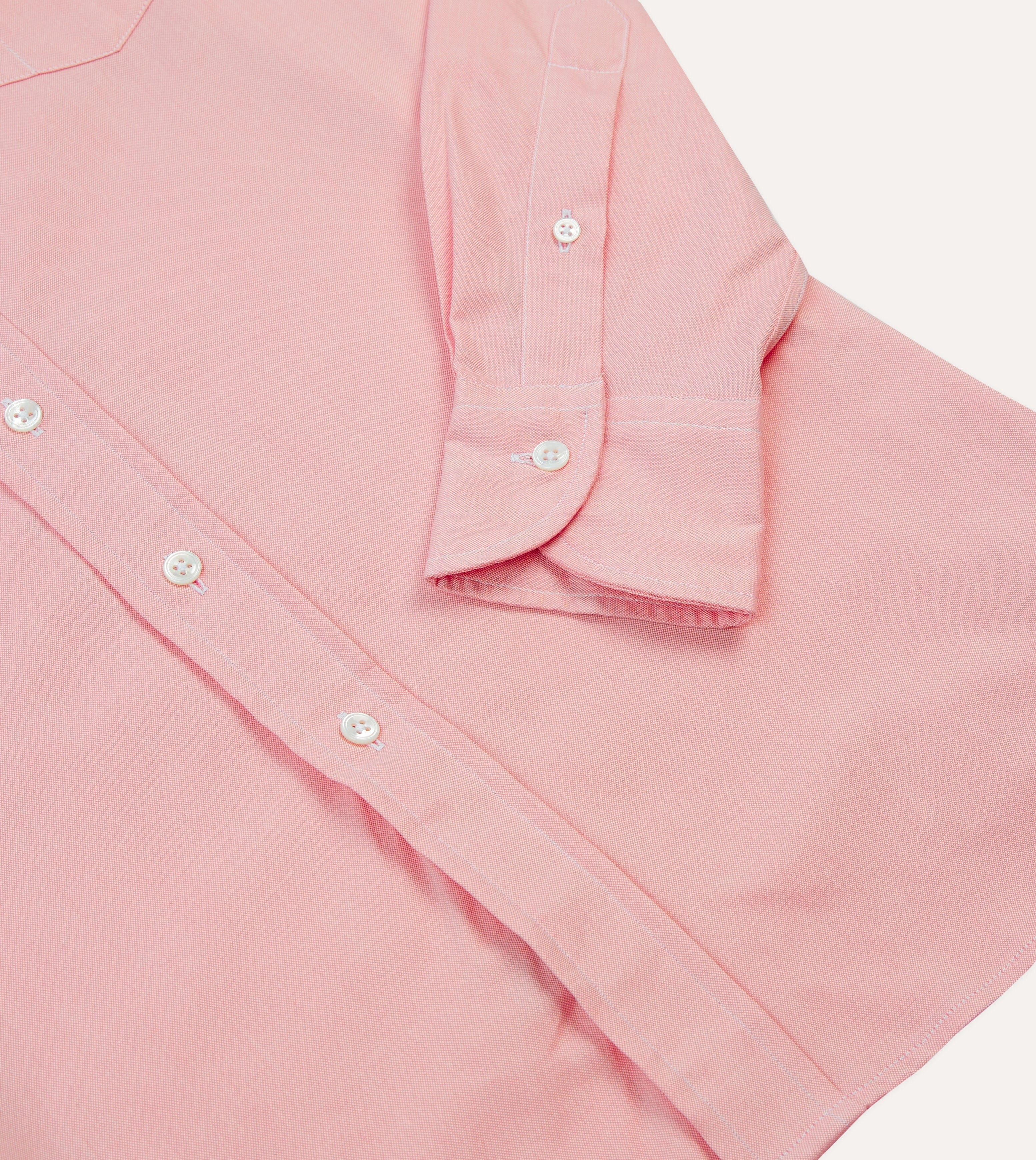 Mature appeal Pink Pinpoint Oxford Cotton Cloth Button-Down Shirt