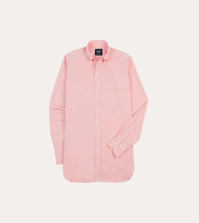 Slim Silhouette Customizable Design Pink Pinpoint Oxford Cotton Cloth Button-Down Shirt
