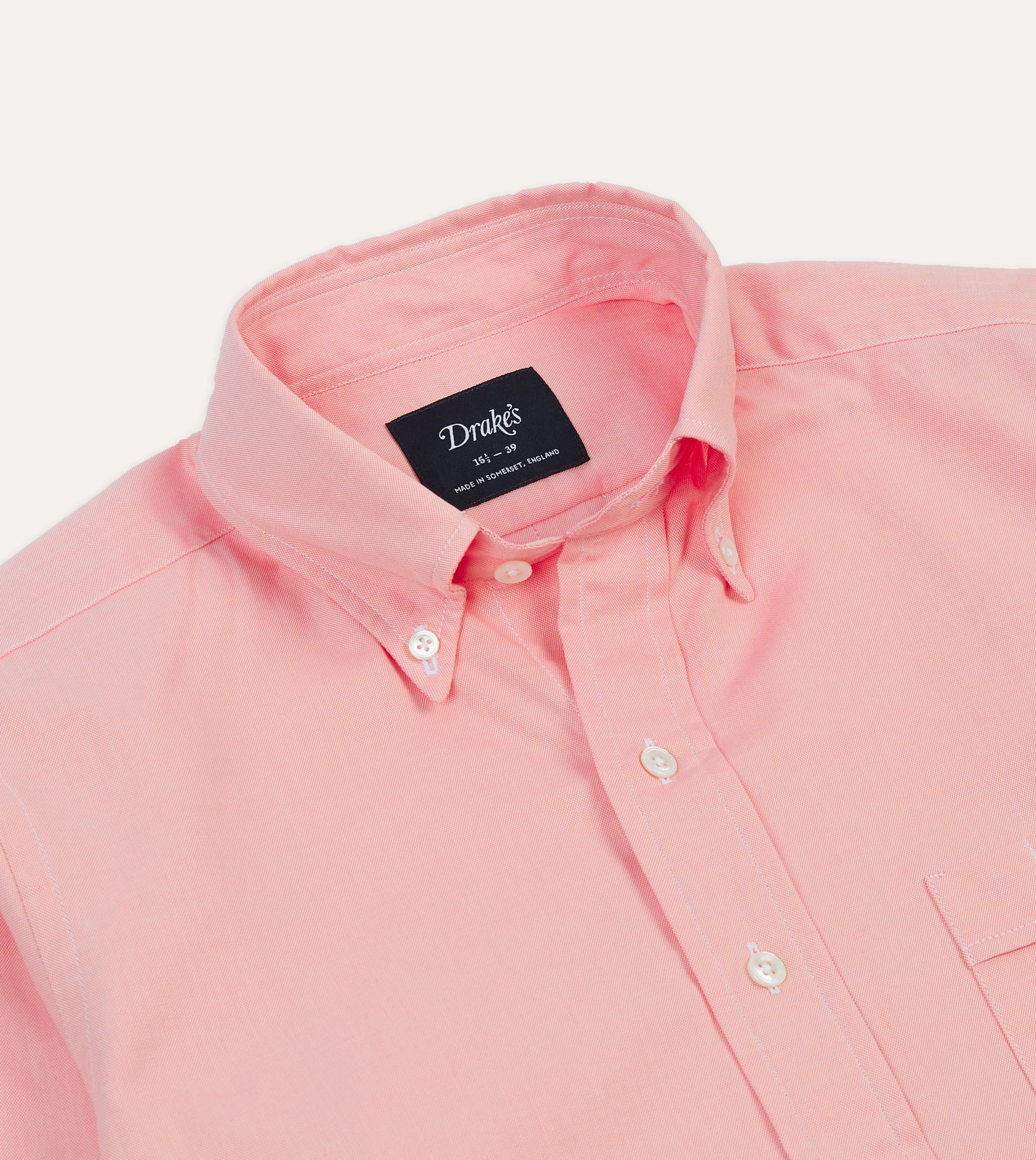 Pink Pinpoint Oxford Cotton Cloth Button-Down Shirt Corporate Retreat Work From Home