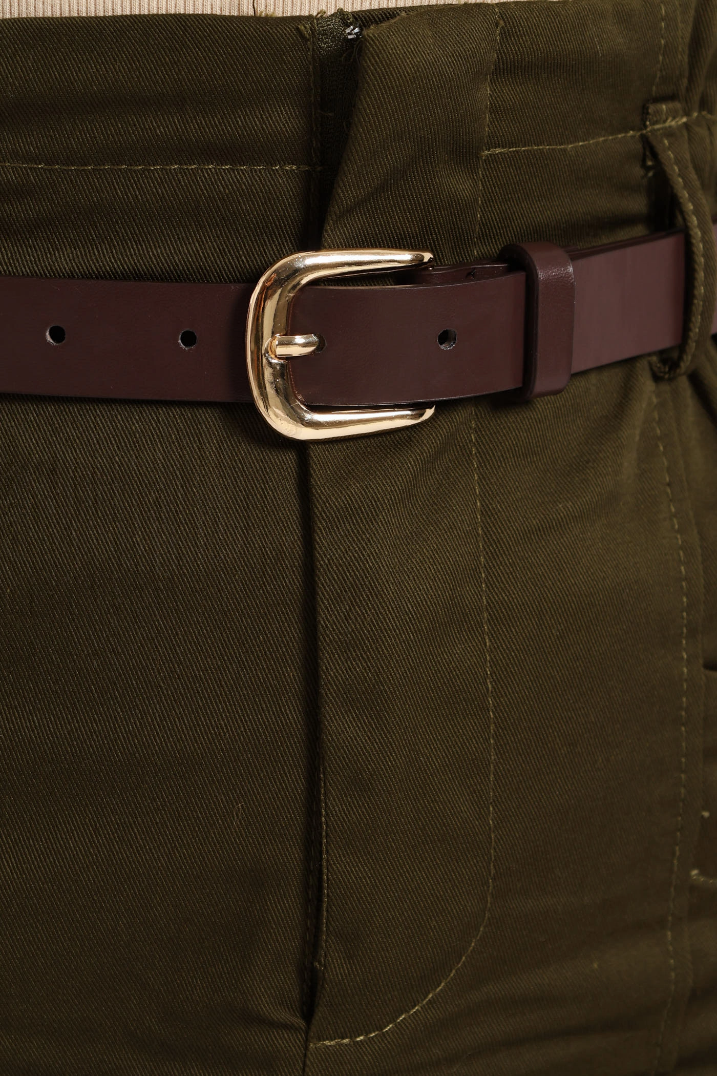 Belted Paperbag Front Slit Structured Midaxi Pencil Skirt - Fatigue Abrasion resistant Shape Enhancing