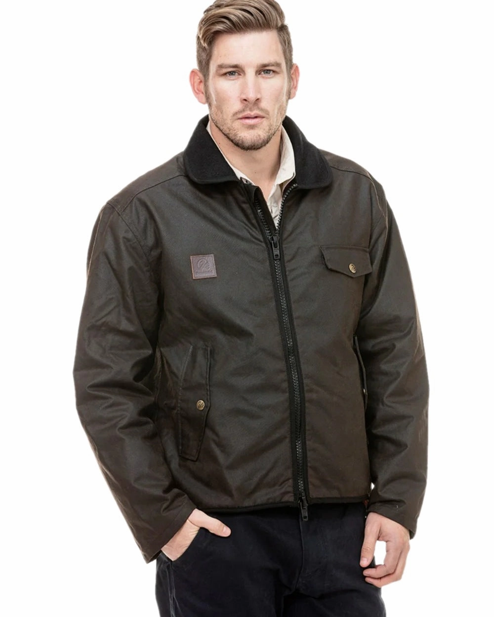 Minimalist Design Swanndri Mens Waimak Oilskin Jacket With Wool Lining