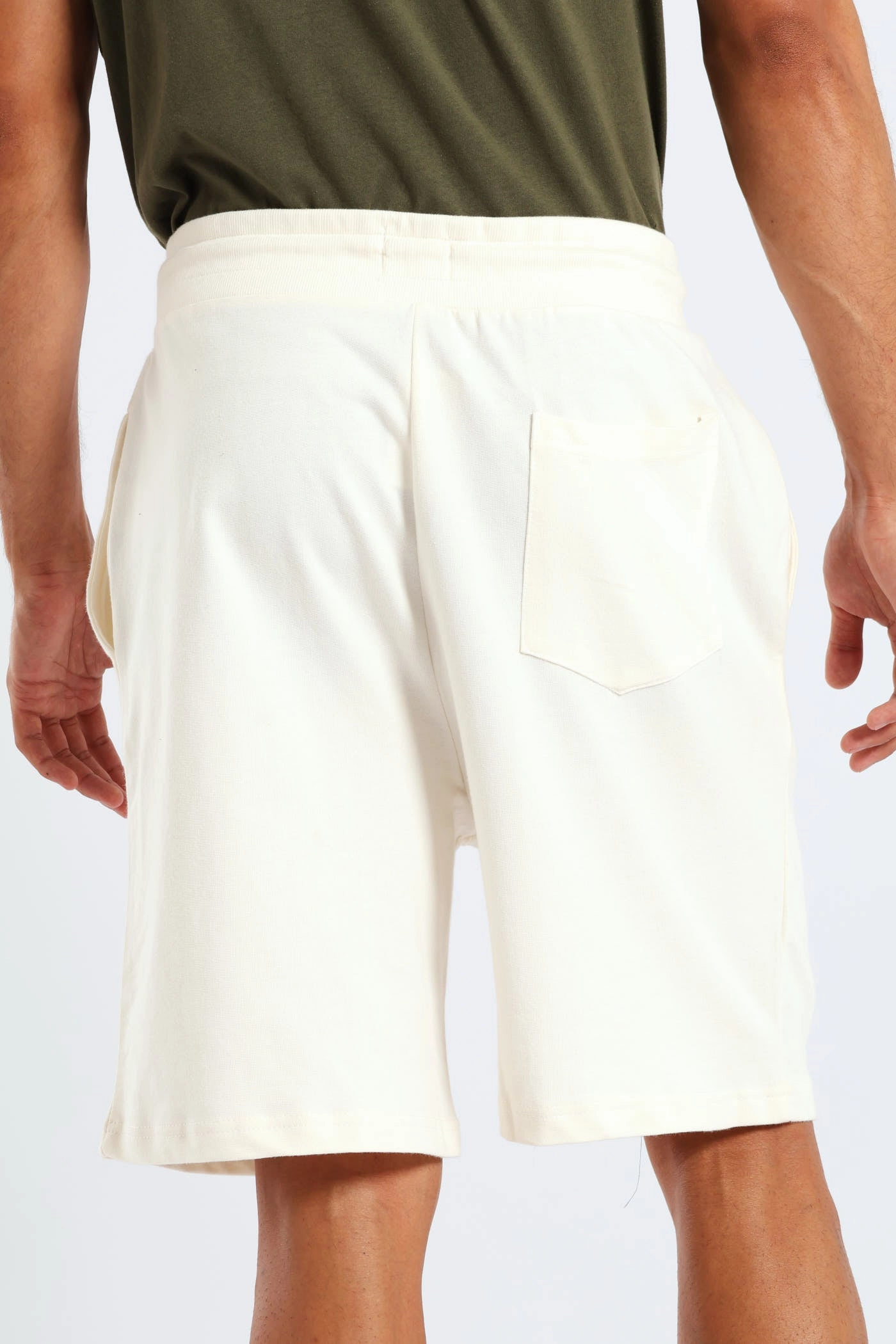 Printed Fleece Shorts - Ecru Petite - friendly Bright Colors Quick Dry Tech