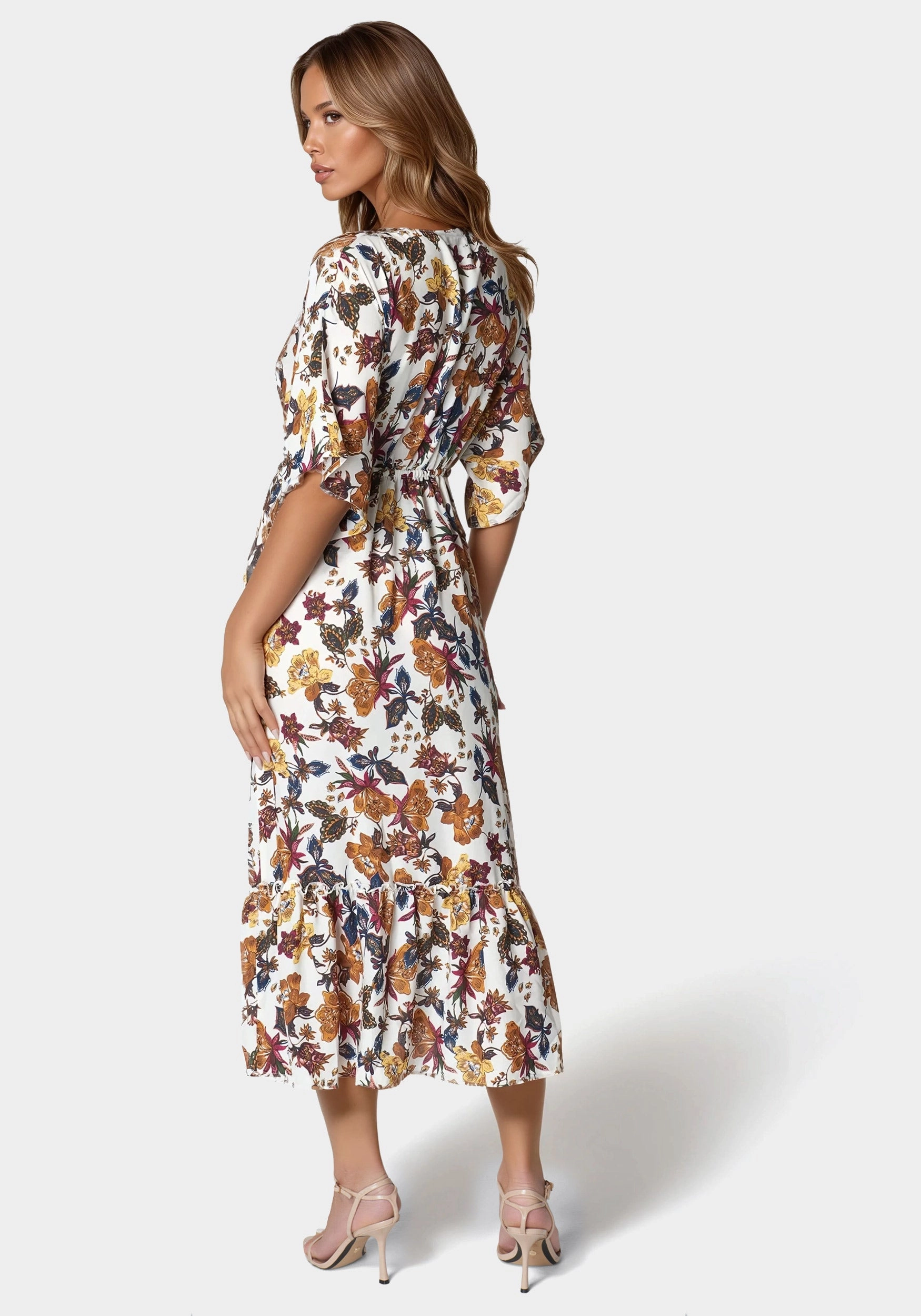 Printed Kimono Dress Dreamy Texture Fashionable Wear