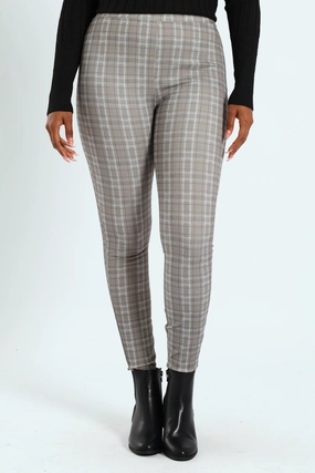 Printed Ponti Legging - Black/Charcoal AllDayComfort Anti Odor Technology