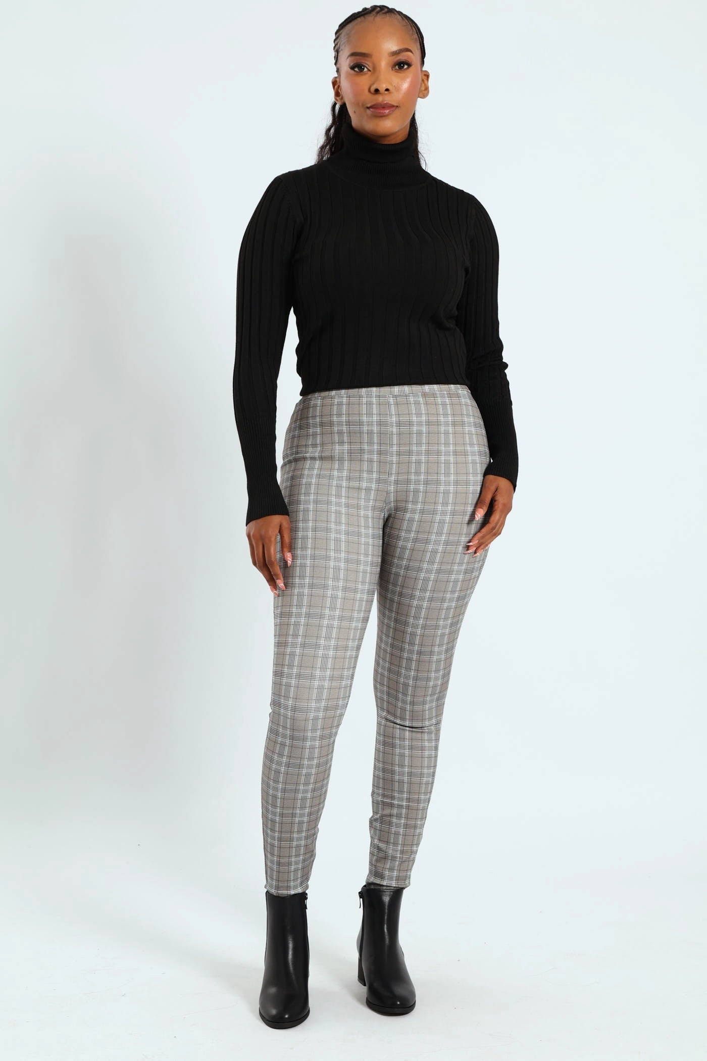 Slim Comfort Printed Ponti Legging - Black/Charcoal