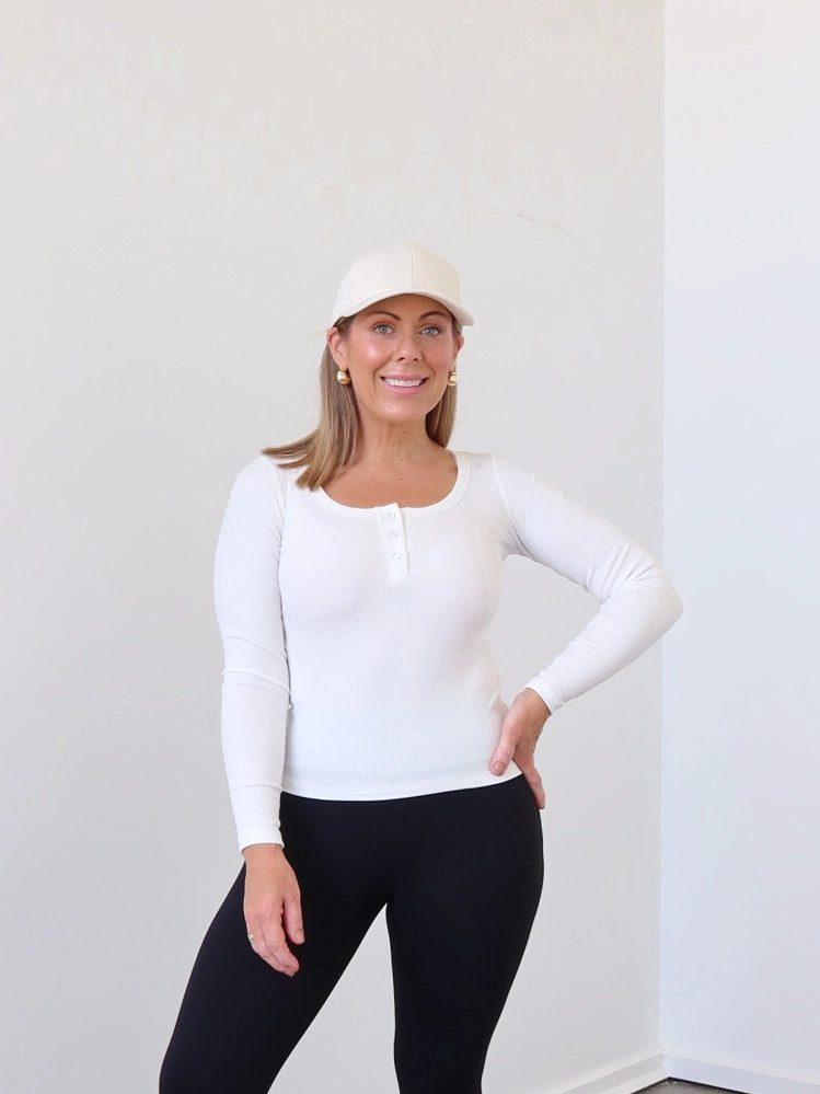 Prudence Top - White Multi Stitch Reinforcement Low Profile Seam Construction