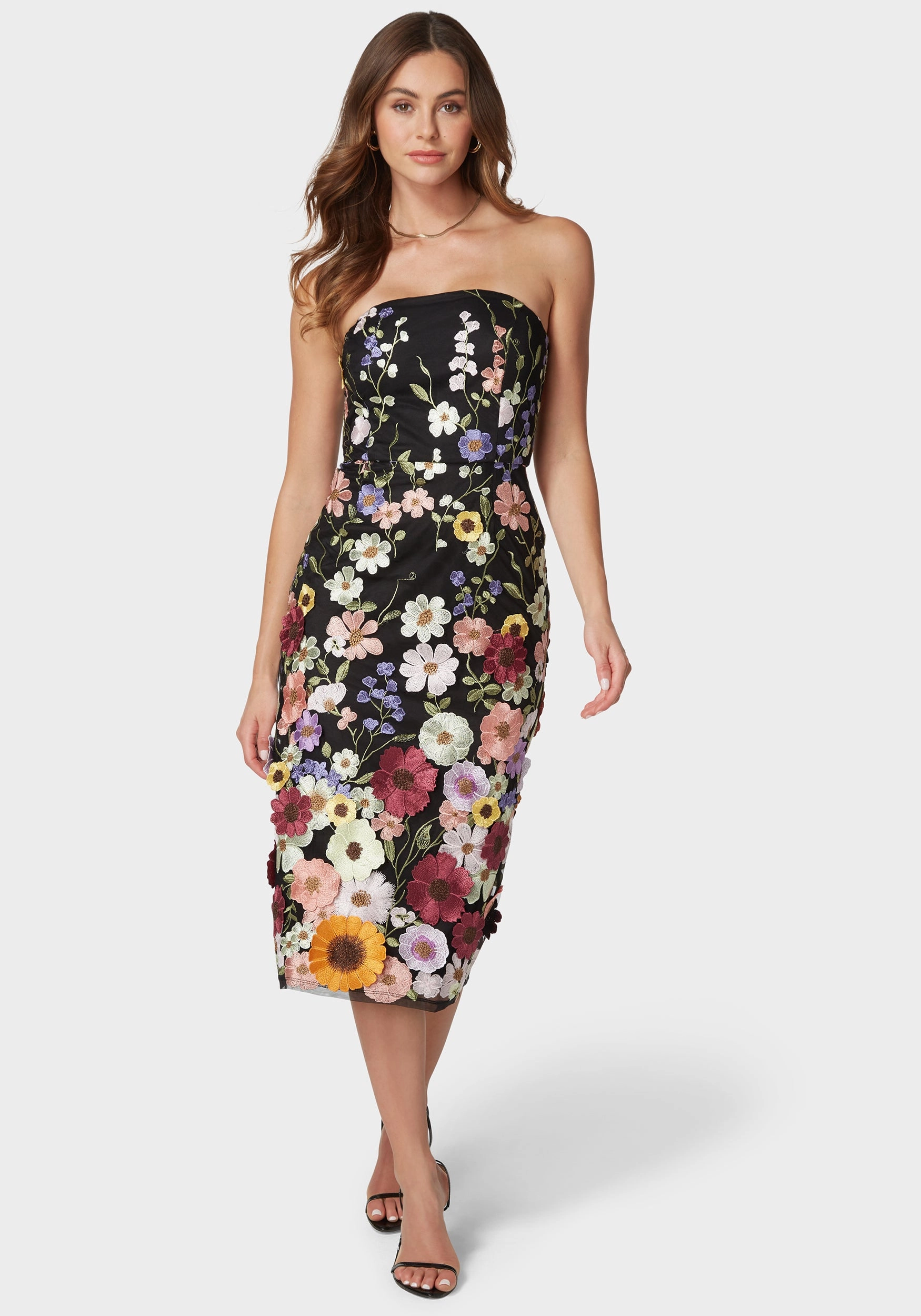 Delilah Floral Embroidered Dress Work or Play