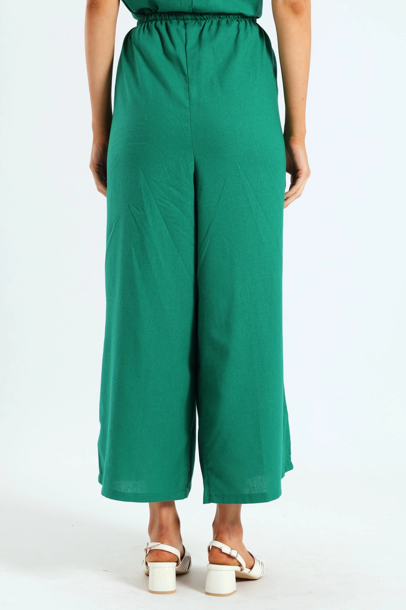 Pull On Drapey Capri Pants - Meadow Green ReflectiveAccentDetails Durable Twill