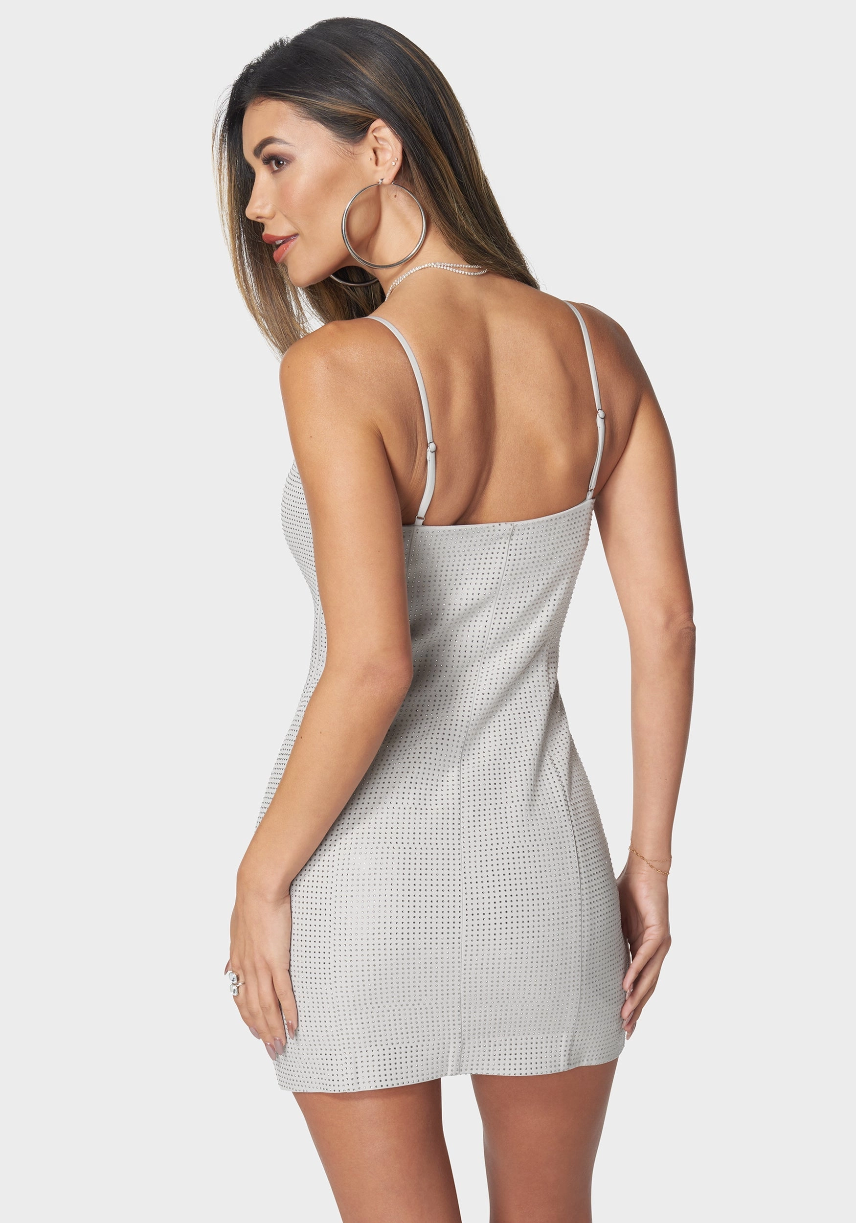 Relaxed Movement loose silhouette Crystal Strapless Pencil Dress