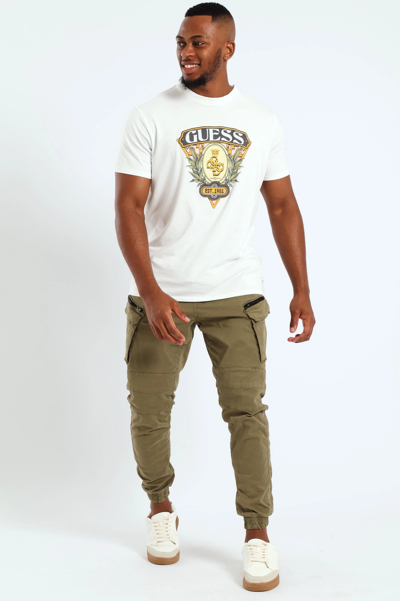 Leisure Casual Feminine Touch Quatro Crest Logo Tee - Off White
