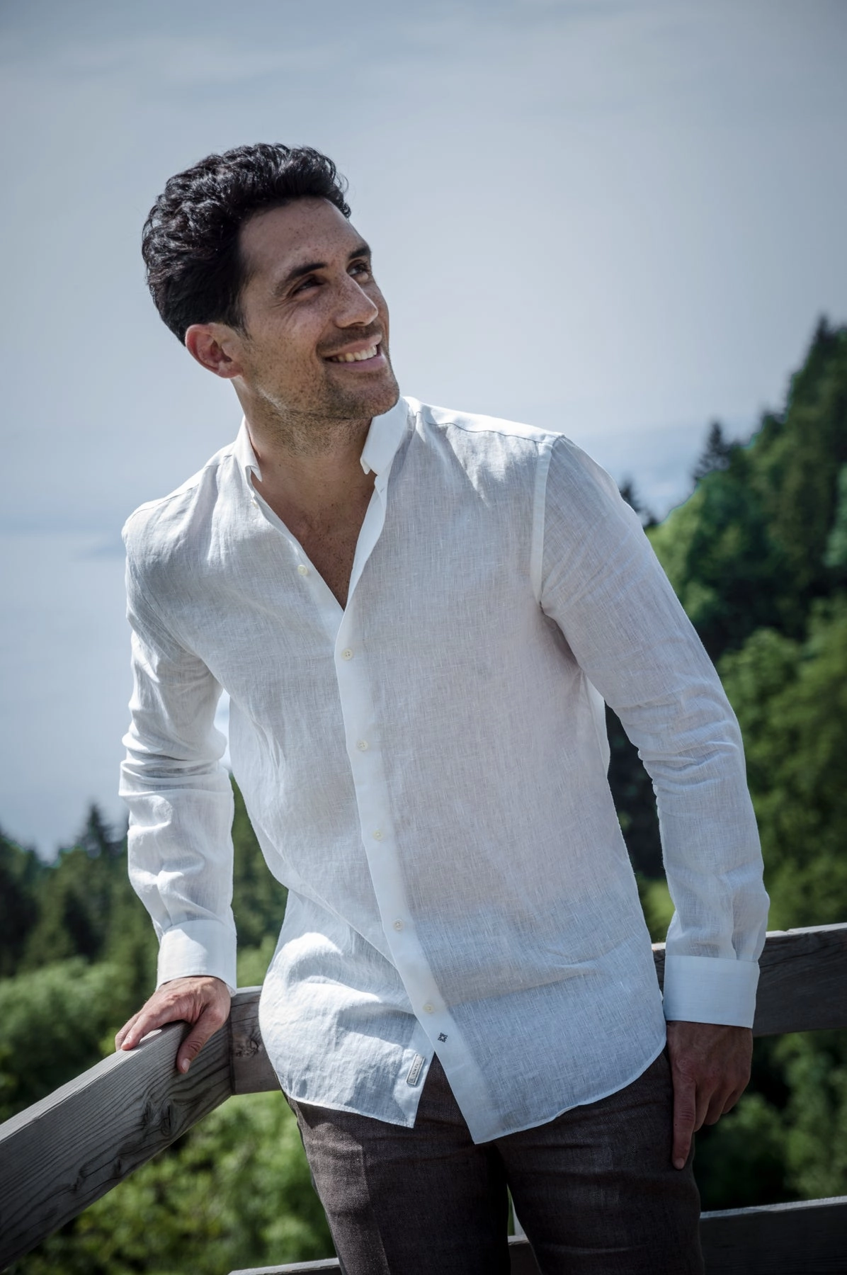 Functional Comfort Conrad Golden Linen shirt (ice white)