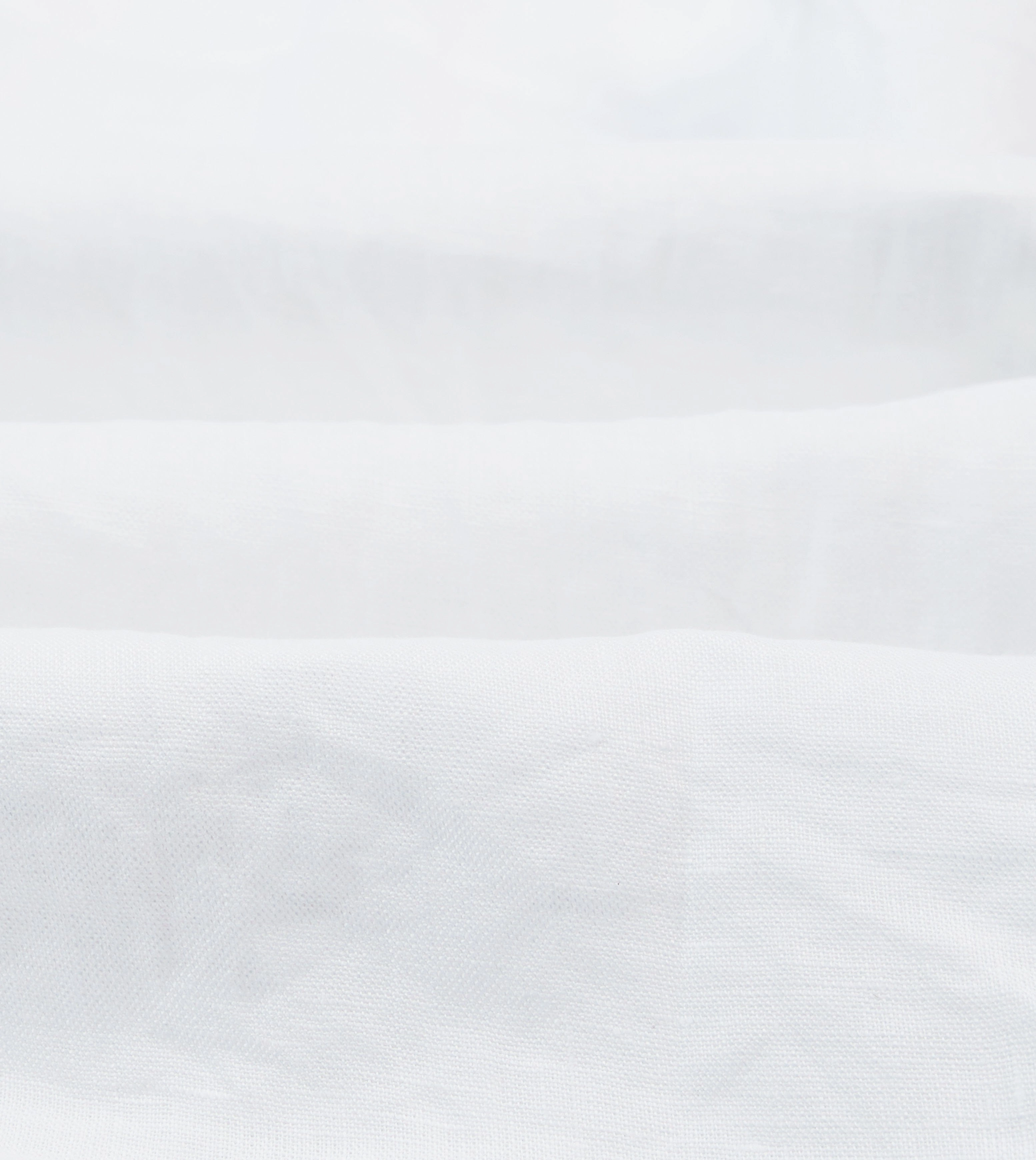 Polished Look Winter Collection White Linen Mandarin Collar Popover Shirt