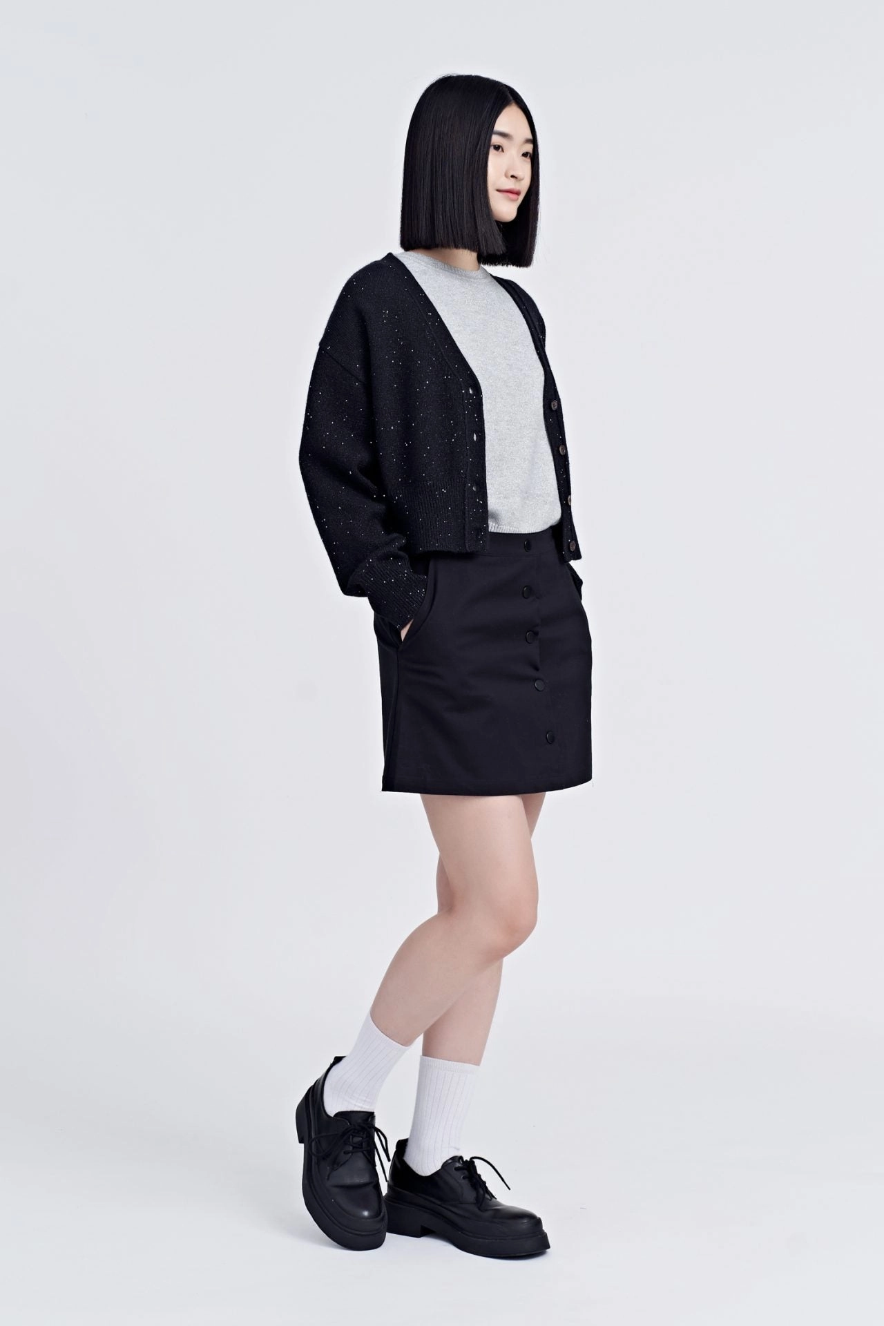 Stylish Comfort Knitted Shimmer Cardigan [AT]