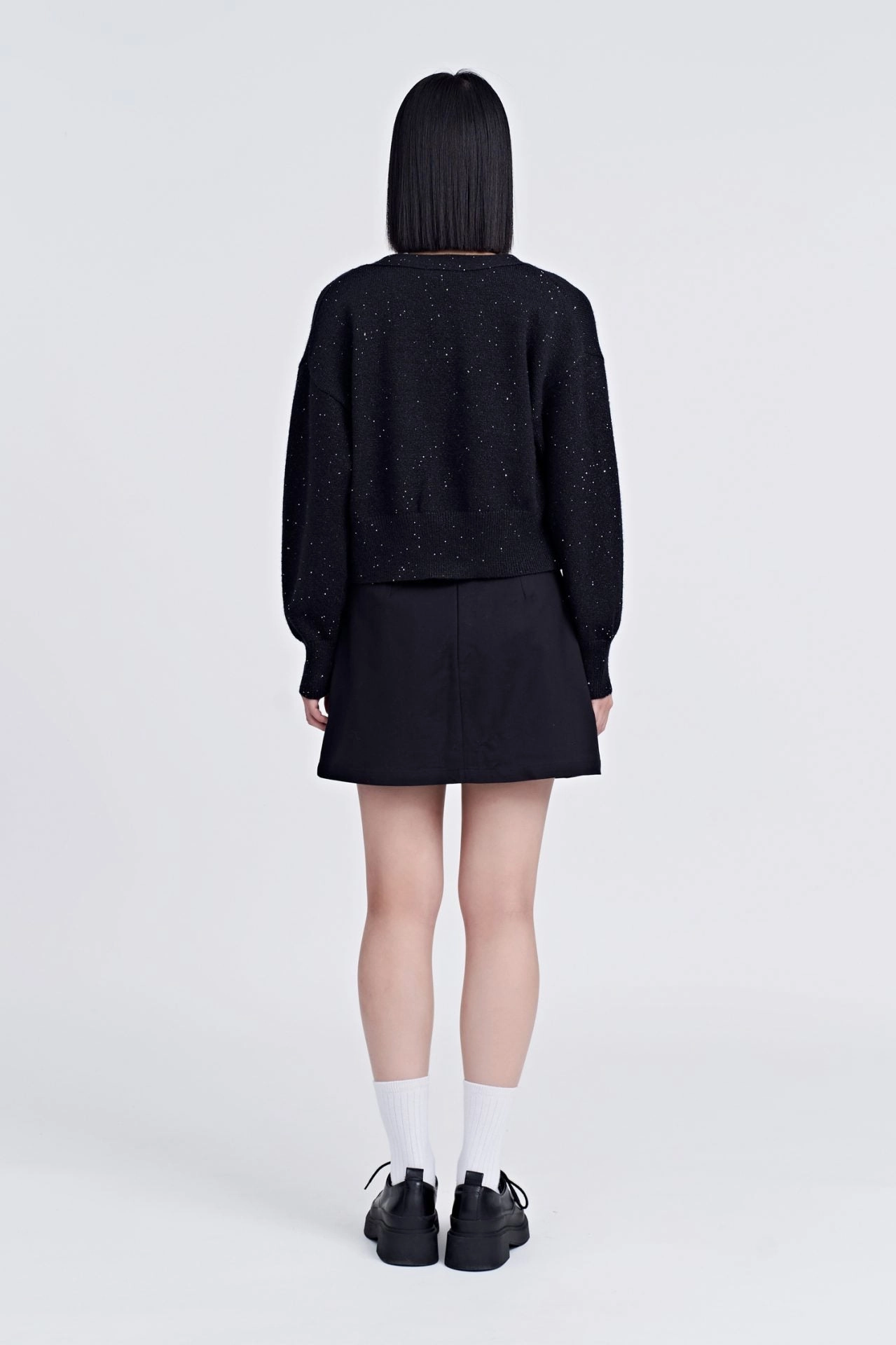 DurableOuterShell Ergonomic Sleeve Shaping Knitted Shimmer Cardigan [AT]