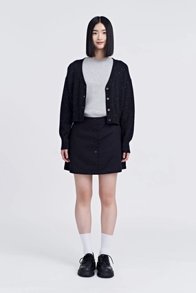 Odor Resistant Finish Knitted Shimmer Cardigan [AT]