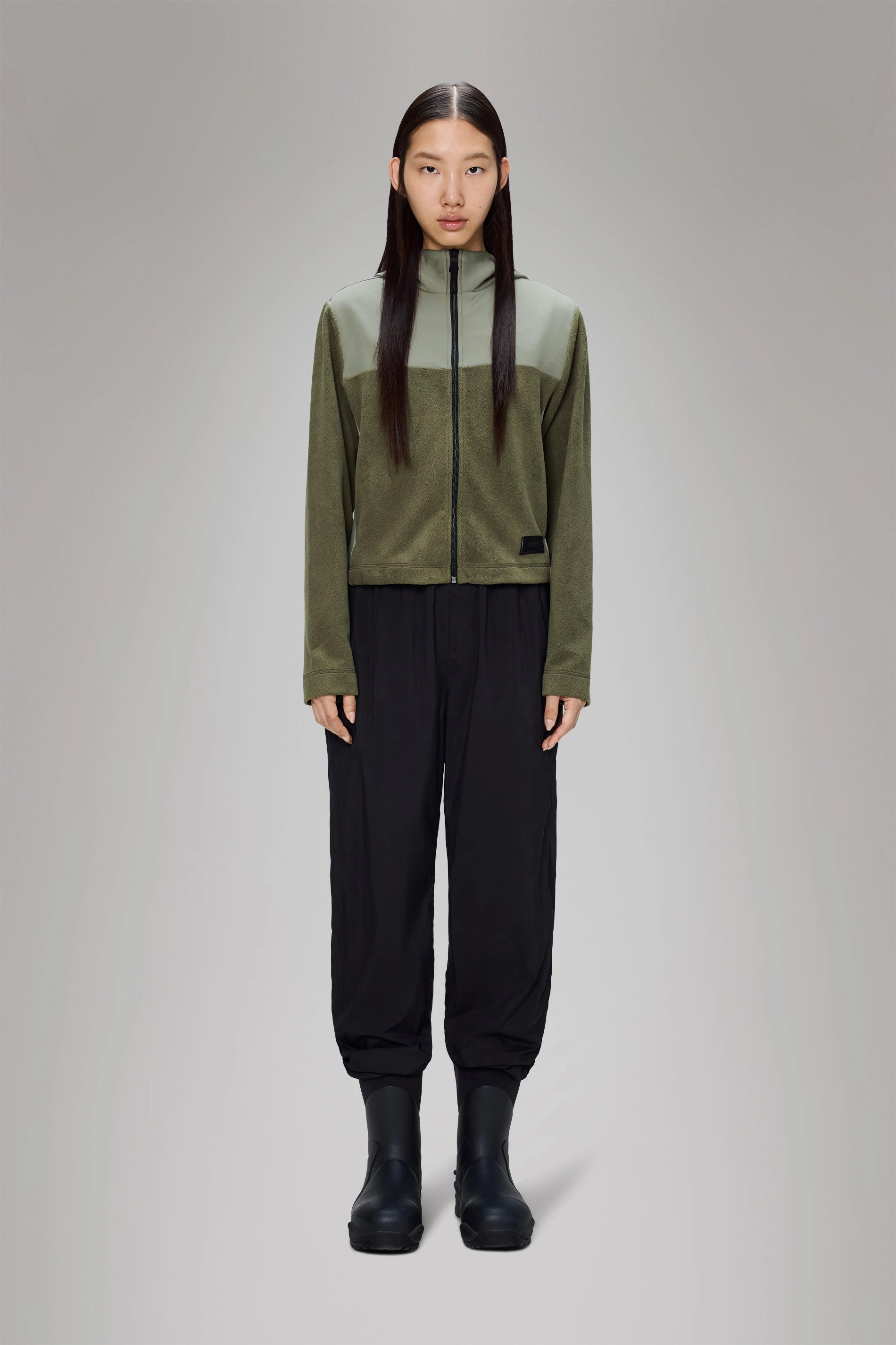 Oversized Silhouette Quilted Lining Sintra Fleece Reverse W Jacket