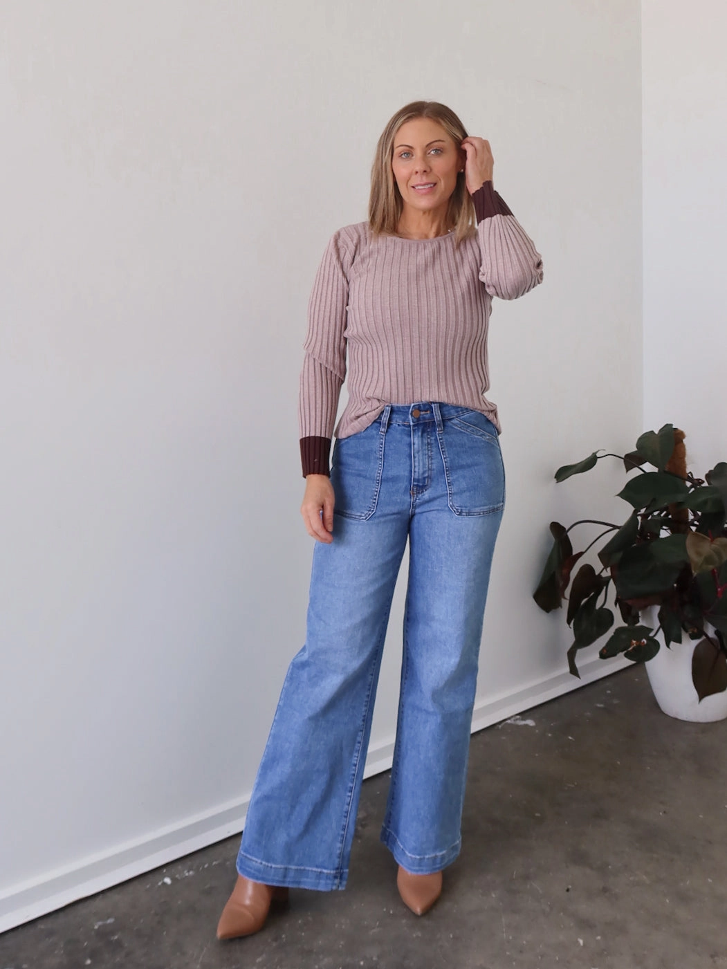 Classic Cut Fray Resistant Hem Quincy Jeans