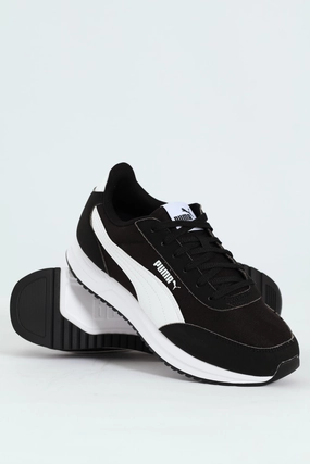 R78 Lightwind Sneaker - Black/White Street Fashion Comfortable Sockliner