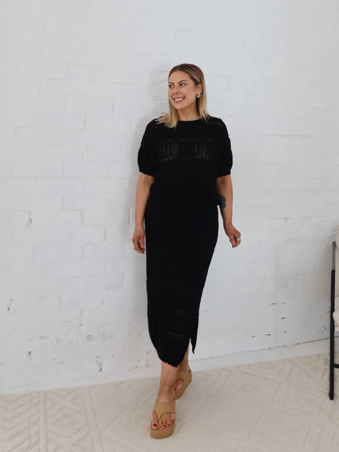 Radiance Crochet Skirt - Black All Day Comfort