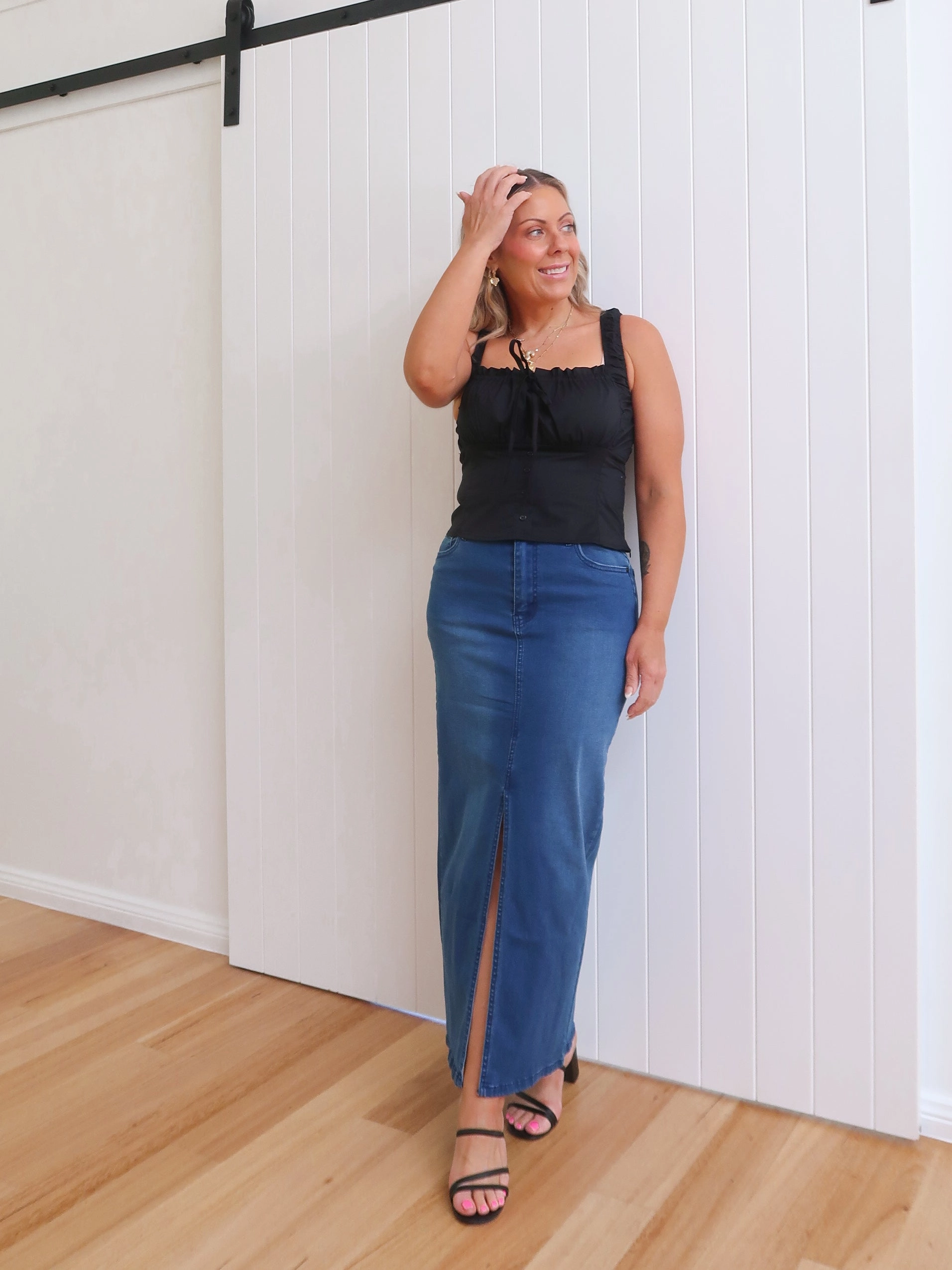 Ramsay Skirt - Dark Blue Non Slip Waist