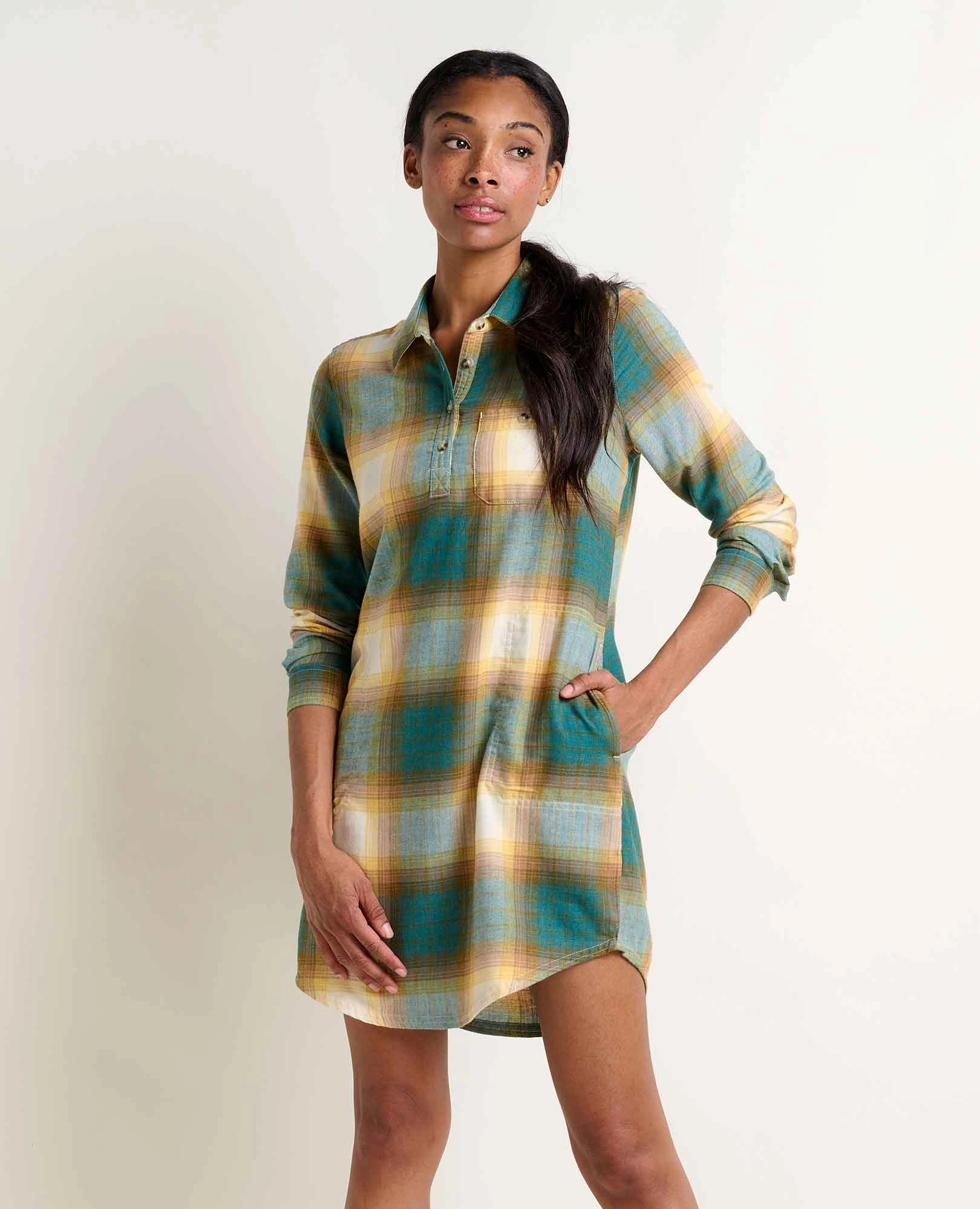 Minimalist Fit Re-Form Flannel Shirtdress