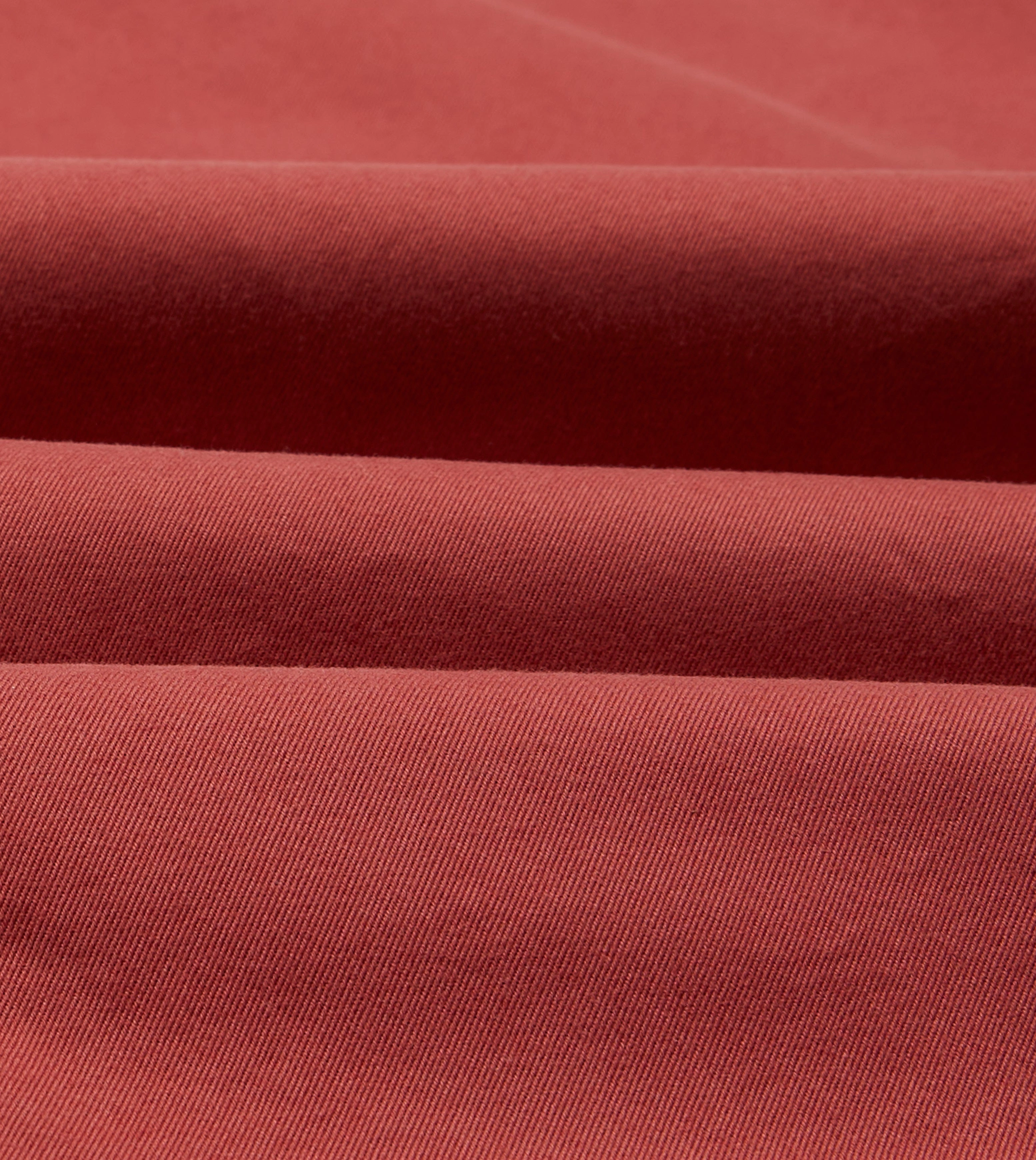 Red Cotton Long Point Collar Work Shirt High-End Fashion Modern Look