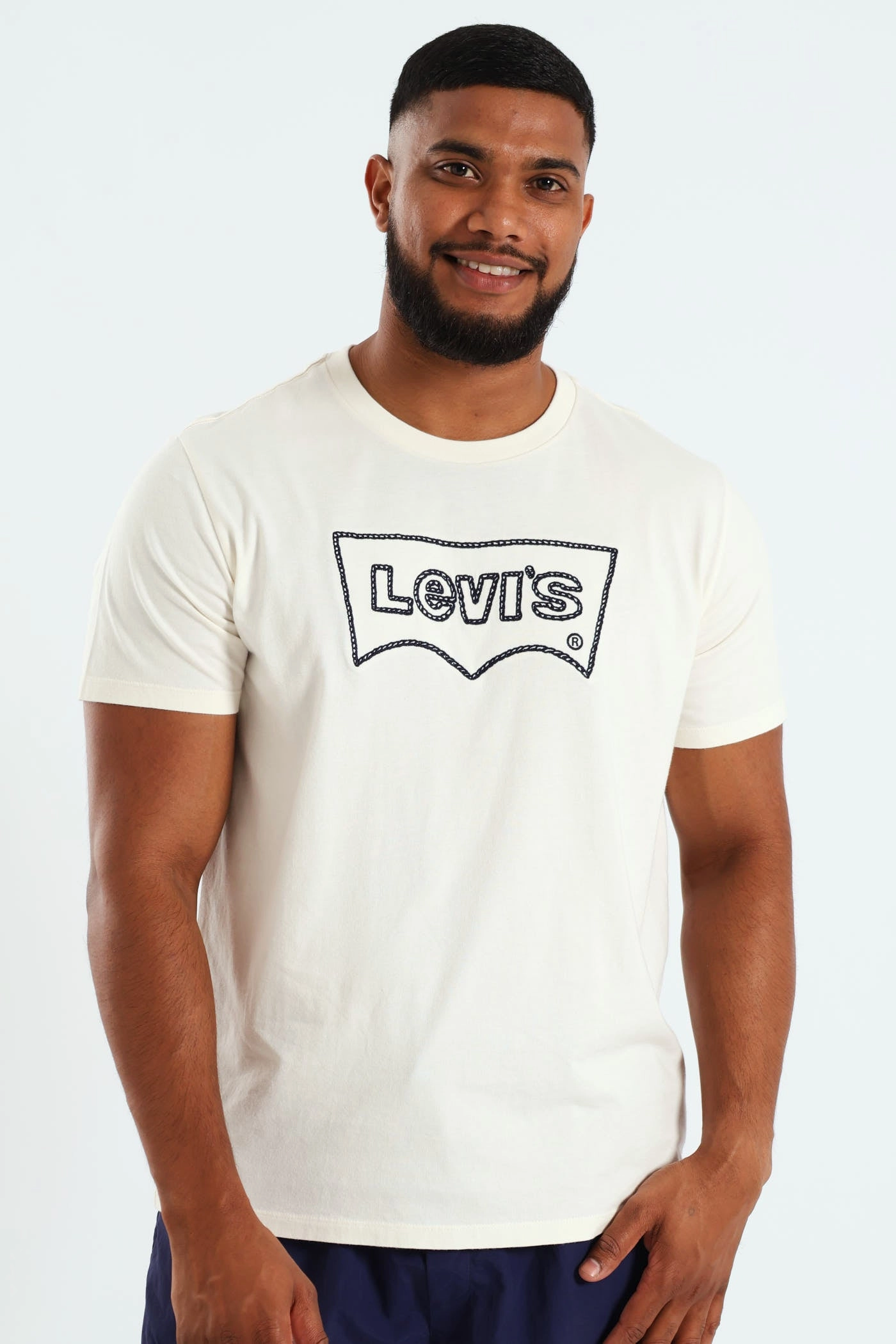 Active Lifestyle Relaxed Fit Trucker Tee -  White/Blue