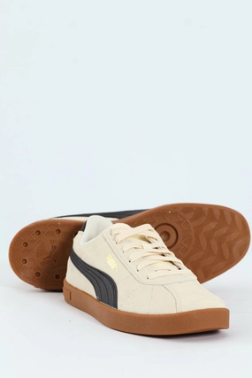 Multi Layer Insole Club II Court Sneaker With Gum Sole - Stone