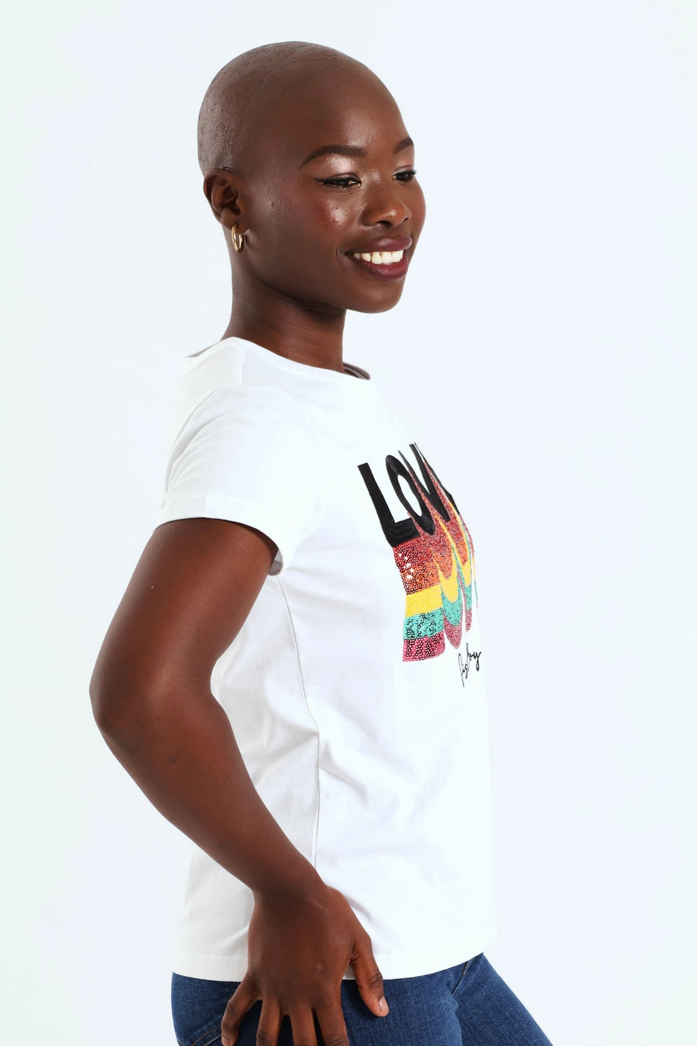 UltraSoftInterior TearResistant Regular Fit Multi-Technique Logo Top - White