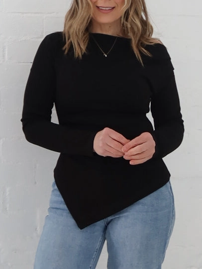 Fashionable Reid Top - Black