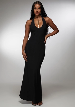 Perfect Wearable Plunge Neck Maxi With Body Chain