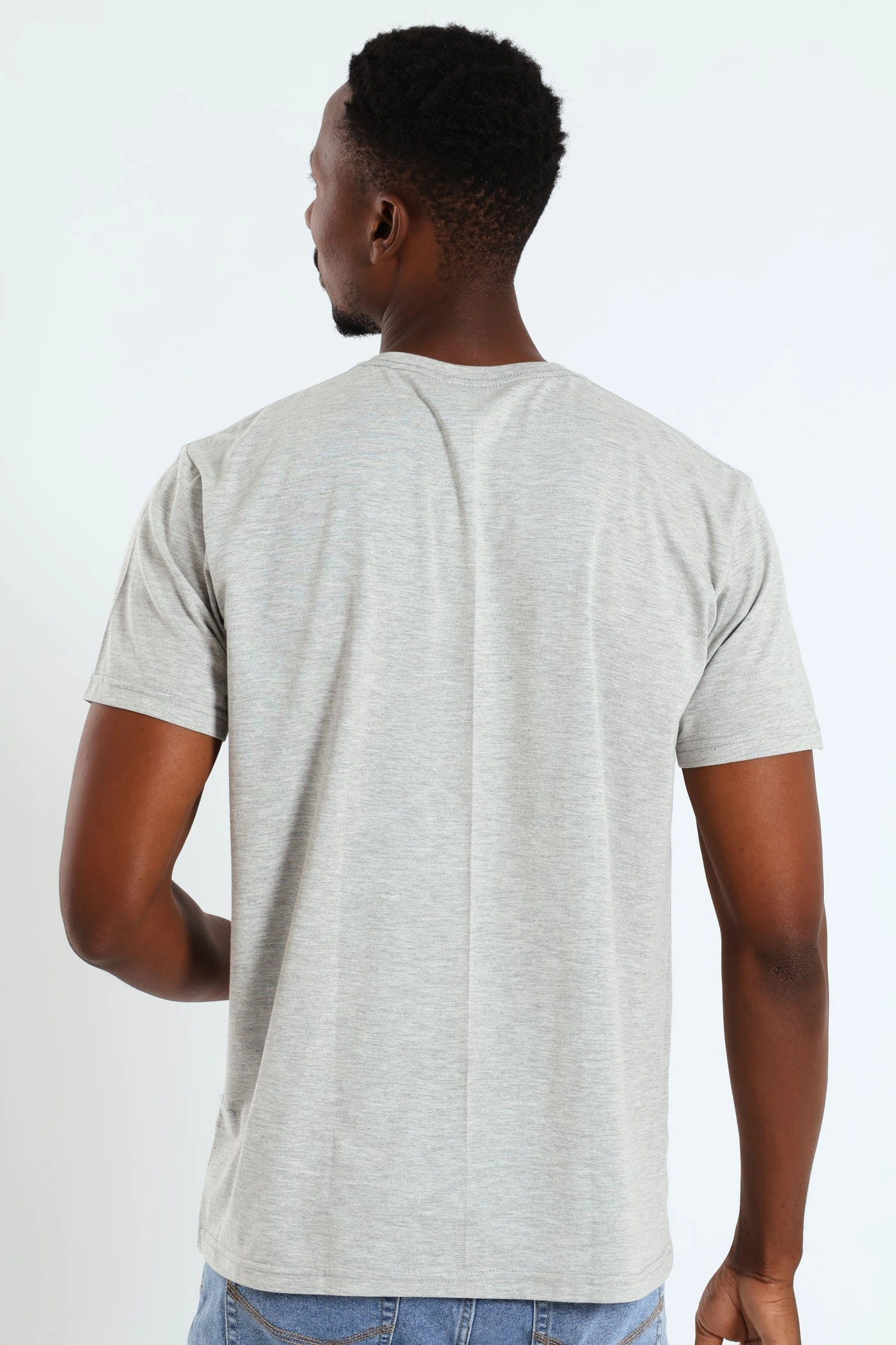 Leopard Tee - Grey Melange SlimFit Adult sophistication