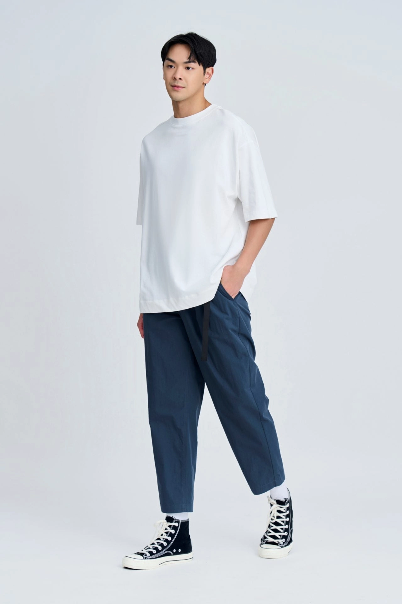 Relaxed-fit Parachute Trousers - Dark Navy [AT] Reinforced Pockets