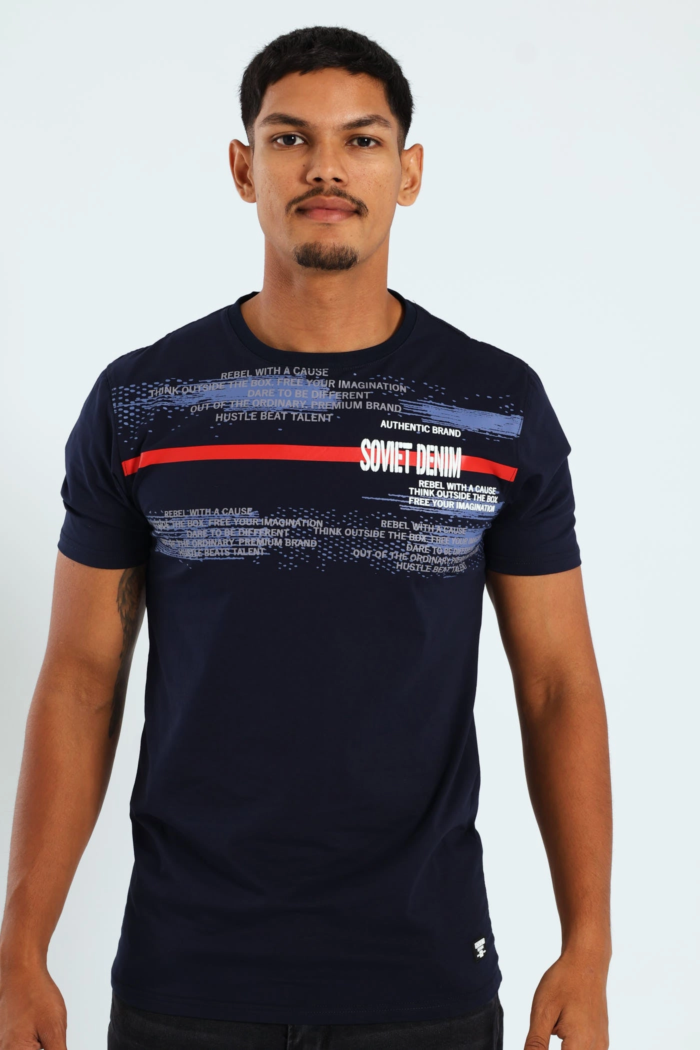 Konrad Tee - Navy Geometric precision