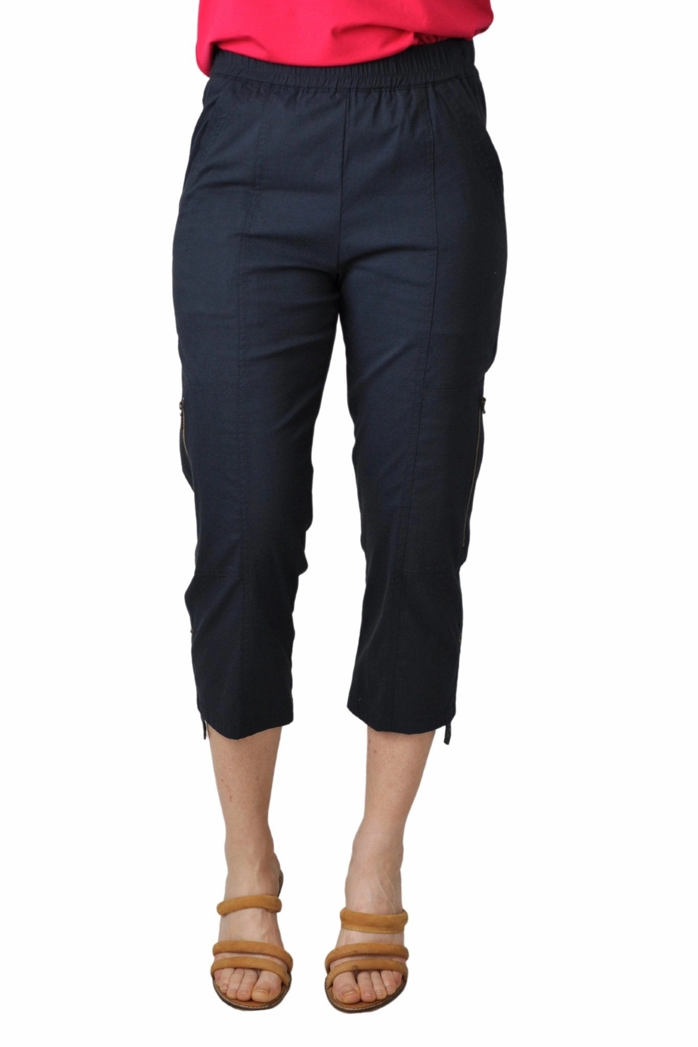 Carbon Infused Fabric Smart Stretch CROPPED ZIP CARGO - F651386