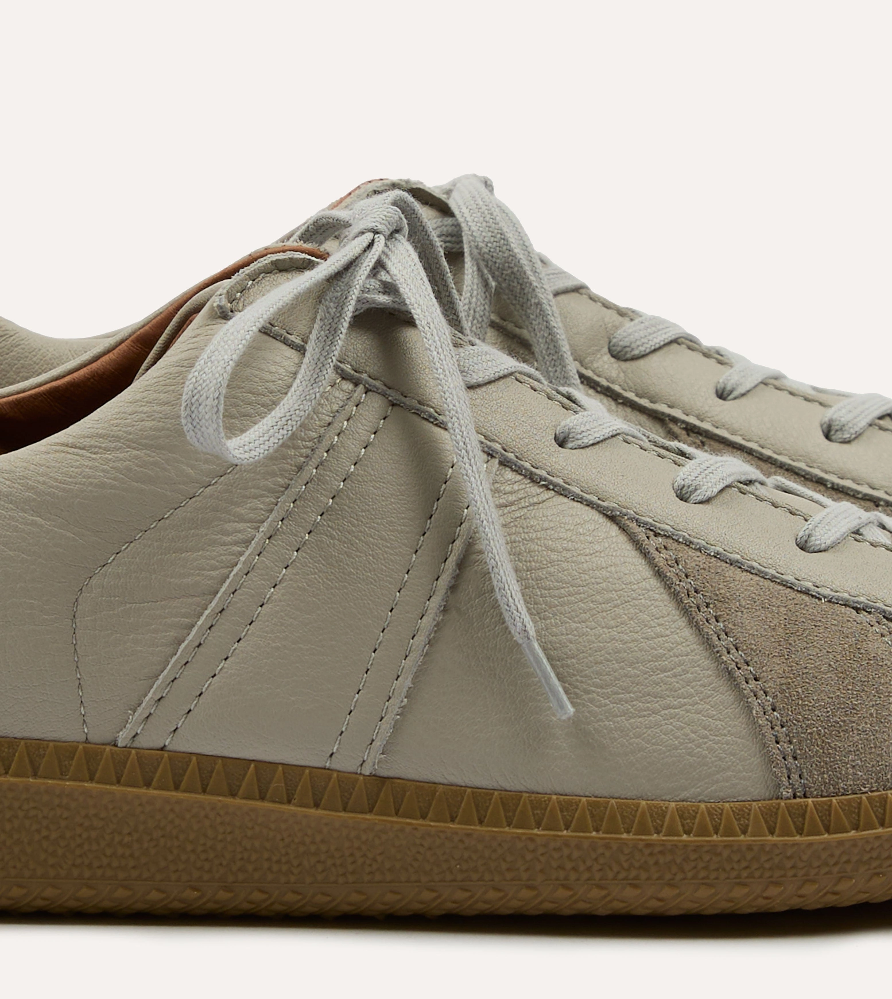 Reproduction of Found Grey Germany Military Trainer Adjustable lacing Flat Sole