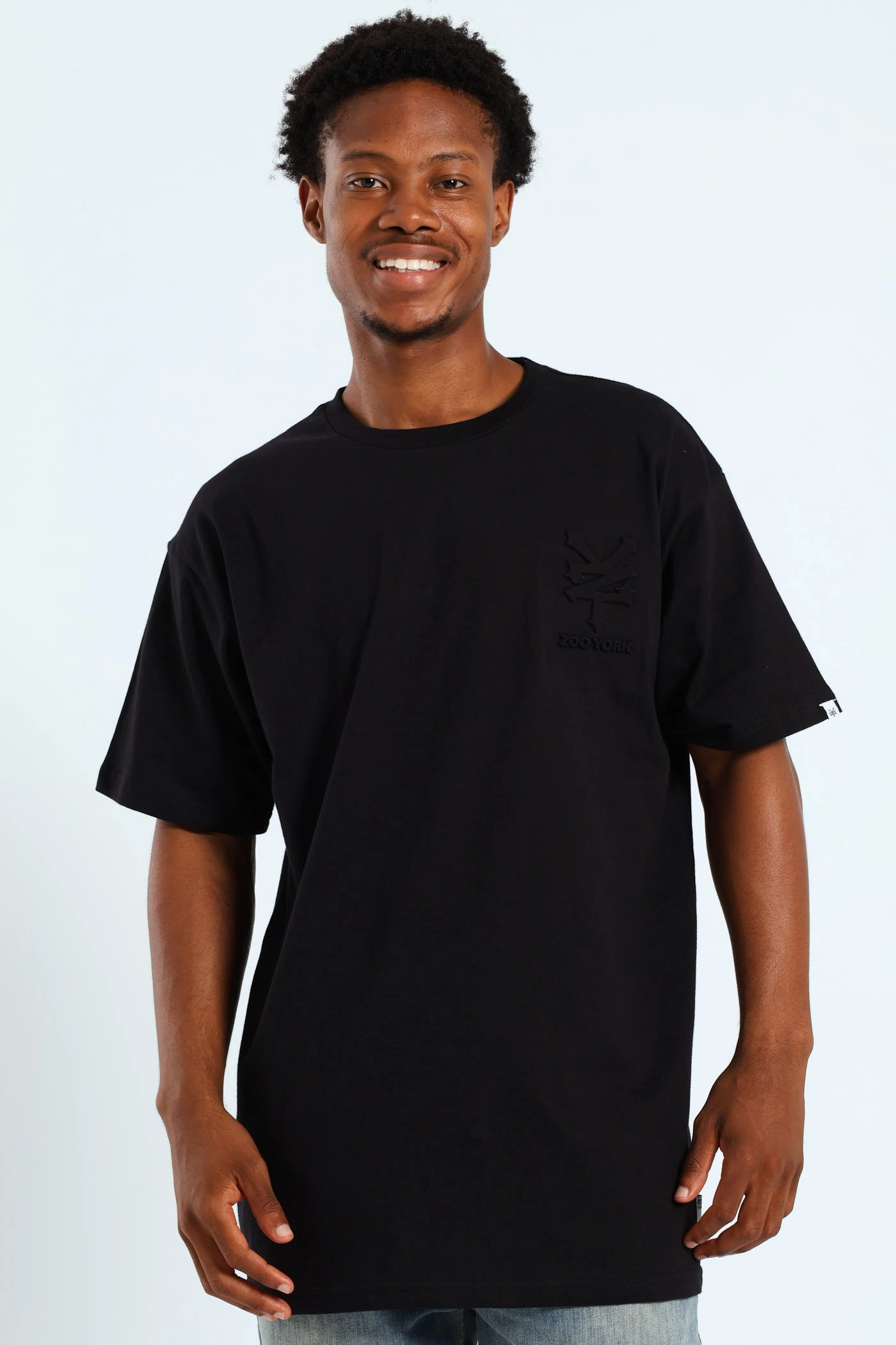 Bold Statement Soft Touch Logo Tee - Black