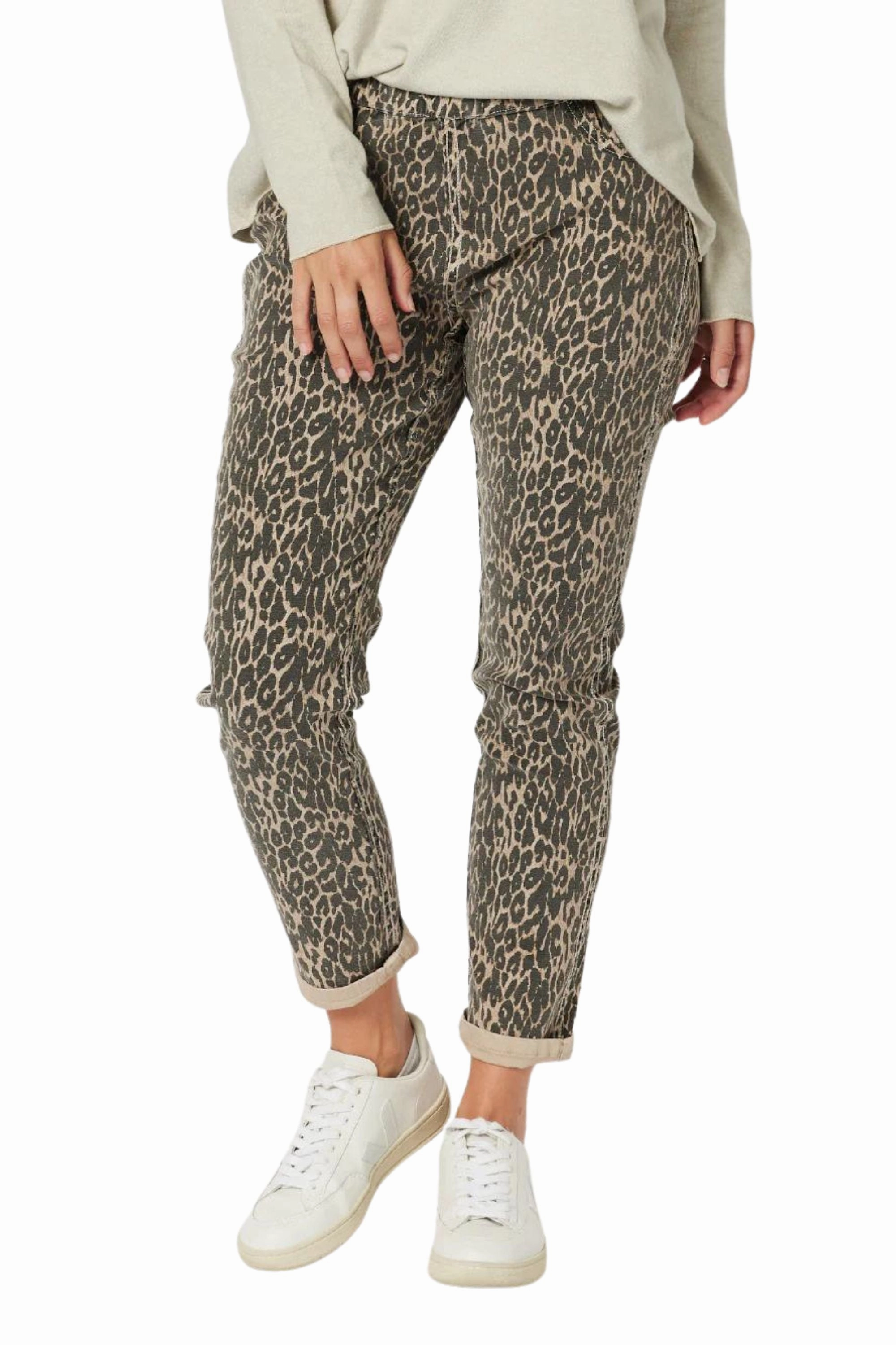 Student Outfit Earthy Fits Everyone REVERSIBLE ANIMAL PRINT JEAN - 45353T